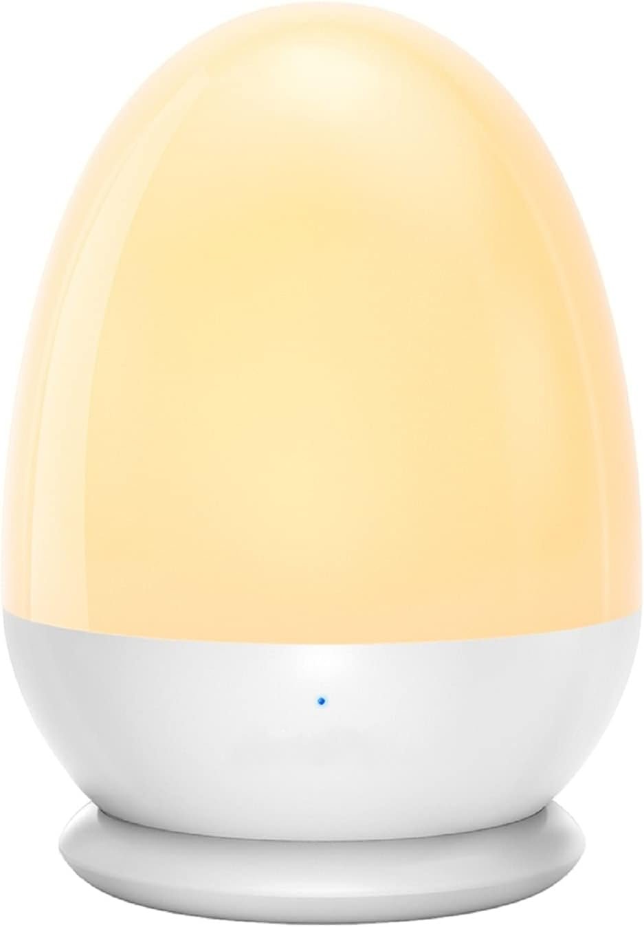 Baby Night Light for Kid, Portable Egg Nightlight with Stable Charging Pad, Touch Nursery Night Lamp for Breastfeeding, Toddler Night Light for Bedroom, Timer Setting, ABS+PC, White-2