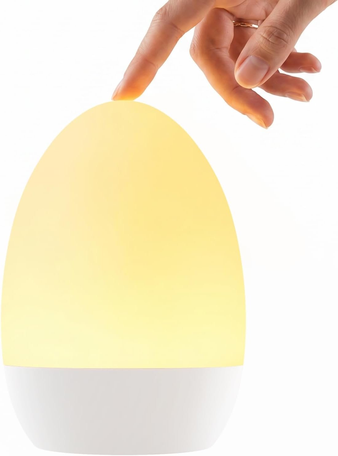 Egg Light for Nursery, Eye-Caring Touch Control Rechargeable Baby Night Light with 17 Color Modes, Dimmable Night Feeding Egg Light for New Parents & Kids Bedroom