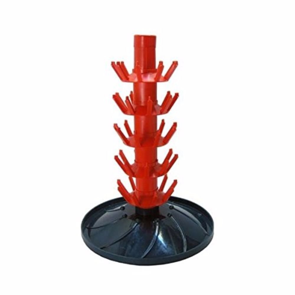 FastRack 45-Bottle Drying Tree | Countertop Wine Bottle Drying Rack with Drainage Tray & Carry Handle – Compact, Stackable Bottle Drainer for Sanitized Bottles | Multicolor | Made in Italy
