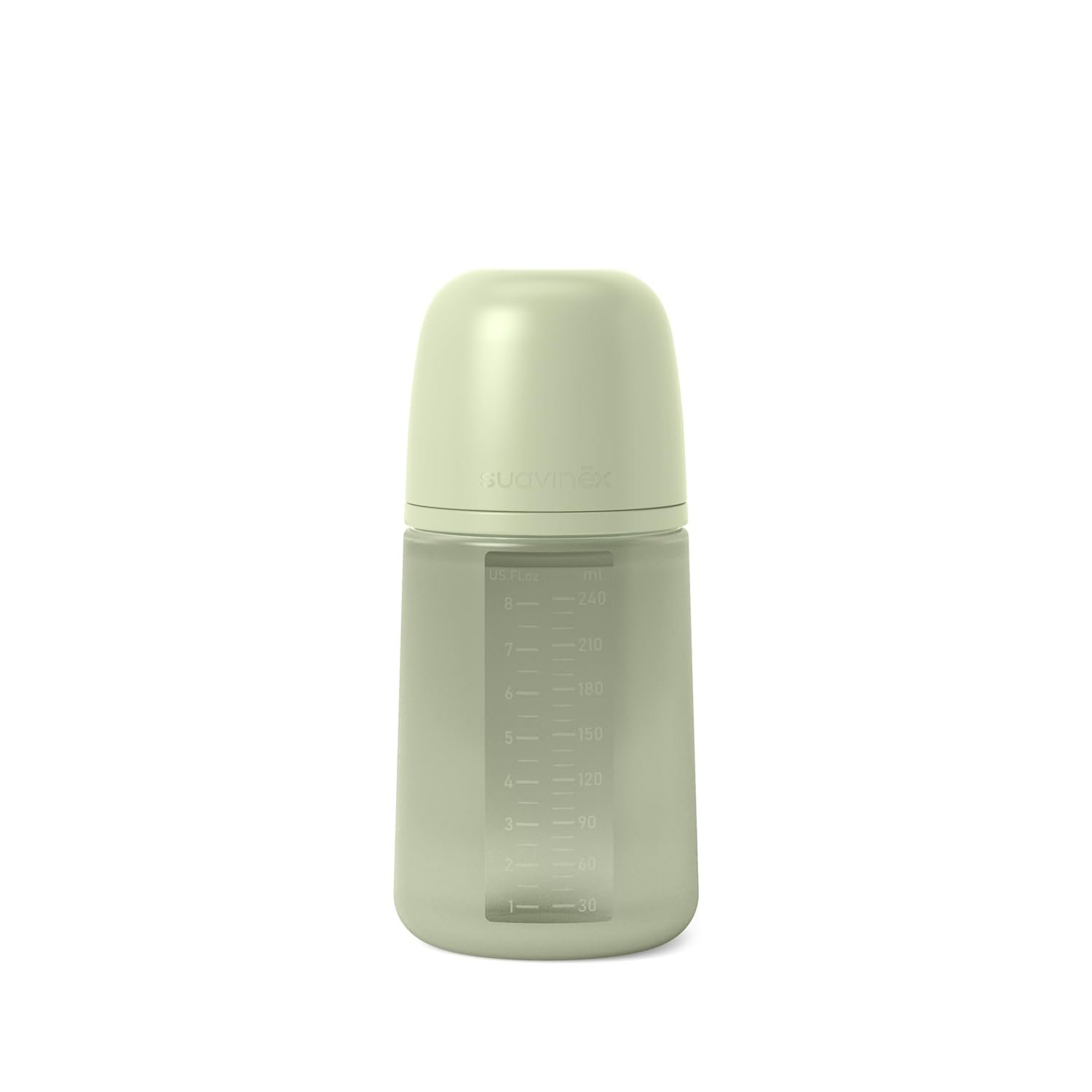 Suavinex Color Essence SX PRO Physiological Soft Flexible Silicone Baby Bottle, Anti Colic Baby Bottles, Supports Breast Feeding Babies, Made in Spain, Medium Flow, 8oz, Jungle Green