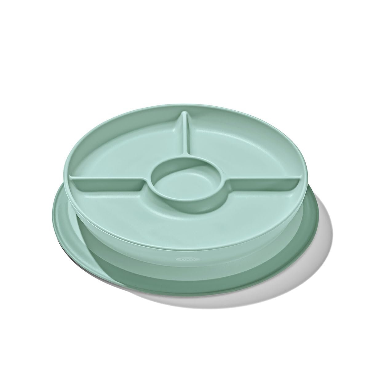 OXO Tot Stick and Stay Suction Divided Plate – Opal