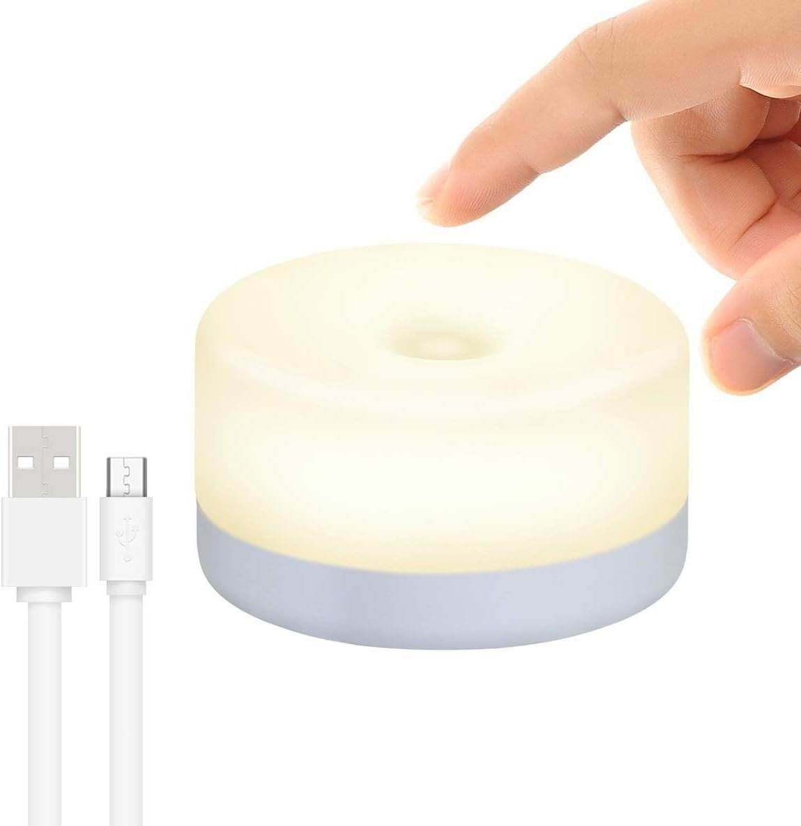 RTSU Rechargeable Mini Touch Night Light, Wireless LED Lamp for Kids – Portable, Dimmable Nursery Lamp