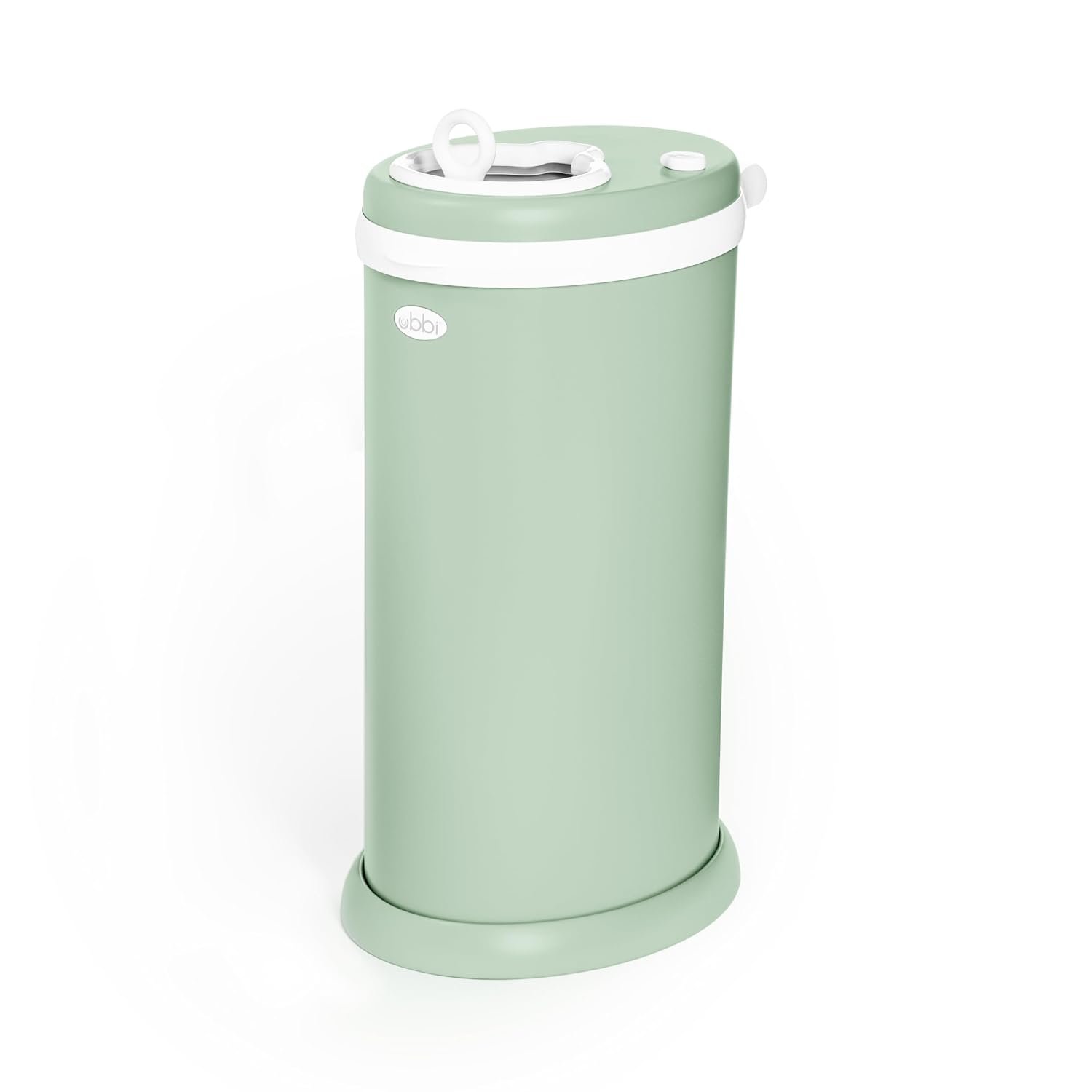 Ubbi Steel Diaper Pail, Odor Locking, No Special Bag Required, Award-Winning, Registry Must-Have, Sage Green | Odor Locking Diaper Pail, Award-Winning Registry Must-Have, Childproof Safety Lid, Holds Up To 55 Newborn Diapers