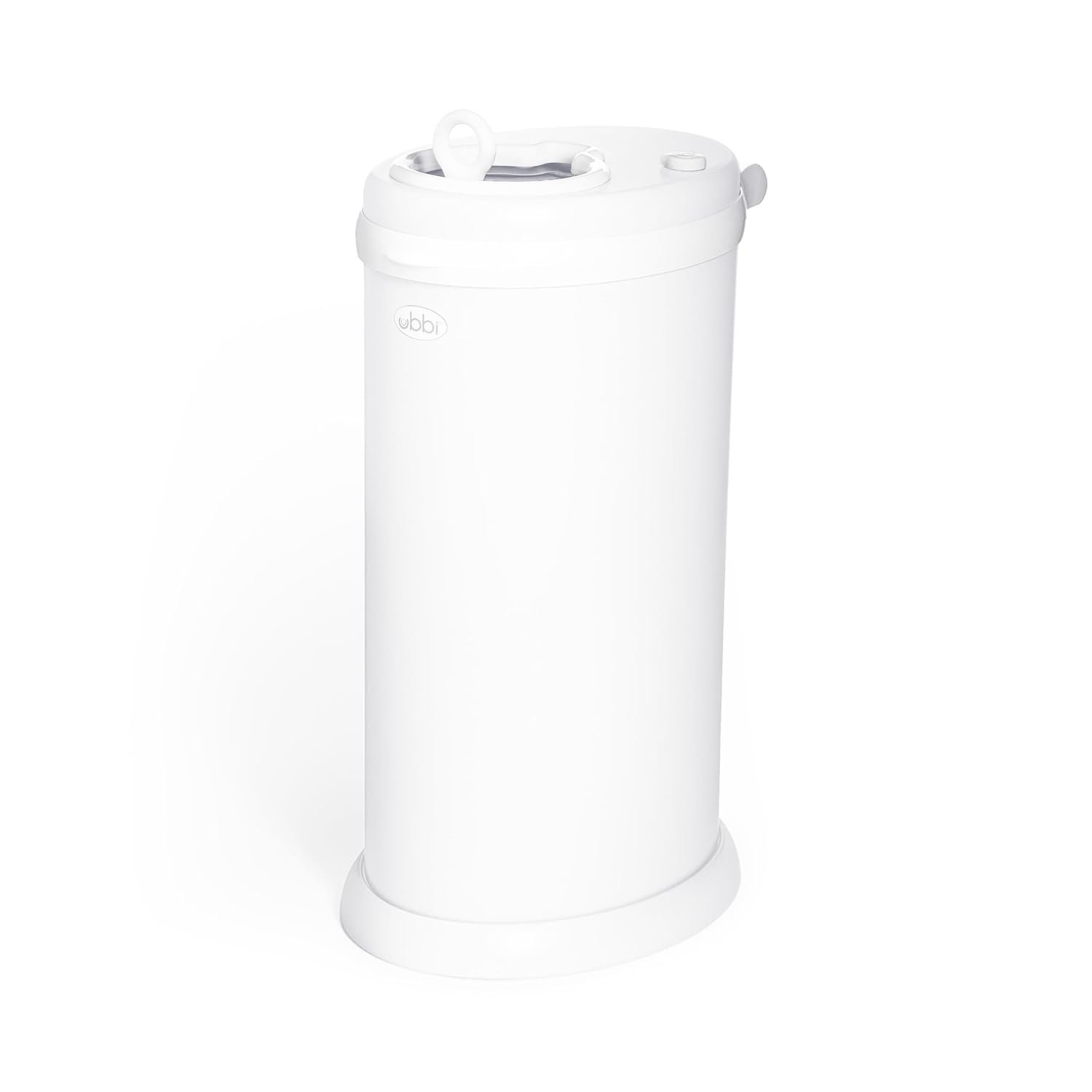 Ubbi Steel Diaper Pail, Odor Locking, No Special Bag Required, Award-Winning, Registry Must-Have, White | Award-Winning Registry Must-Have, Childproof Safety Lid with Lock, Holds Up To 55 Newborn Diapers, Modern Nursery Essential