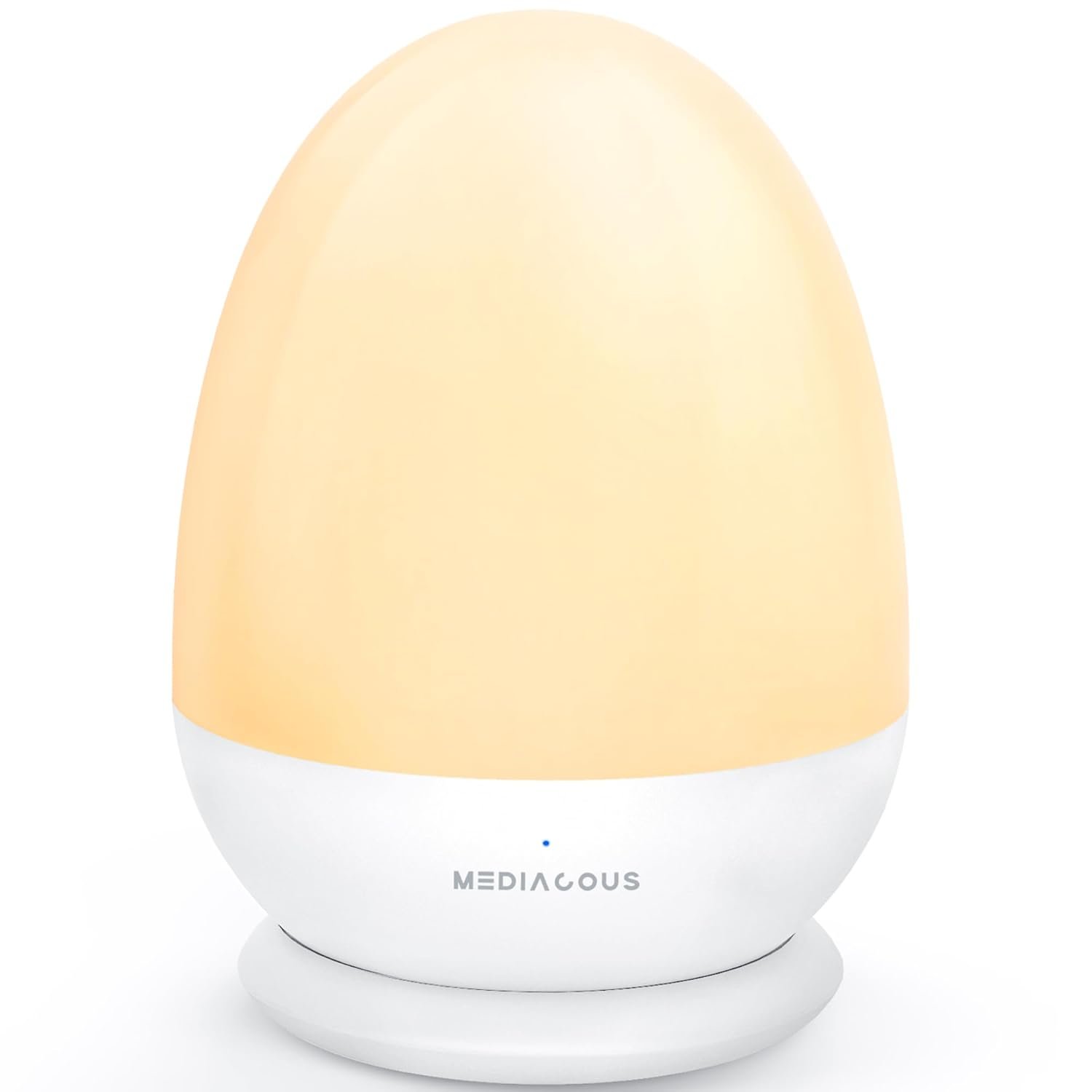 MediAcous Night Lights for Kids Room, Egg Light for Nursery with Stable Charging Pad, Dimmable Baby Night Light with 1H Timer & Touch Control, ABS+PC LED Egg Night Light for Breastfeeding, Up to 200H