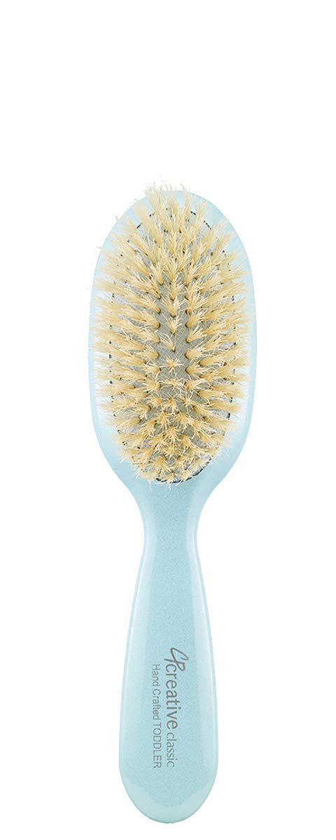 Creatve Hair Tools Classic Baby/Toddler Gentle Boar Bristle Hair Brush-Blue