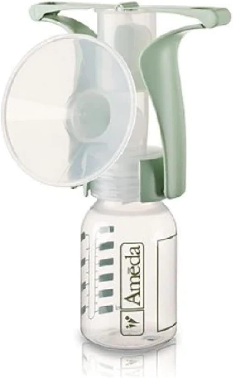 Ameda Portable Manual Breast Pump, Breast Feeding Essentials, Portable, BPA and DEHP Free