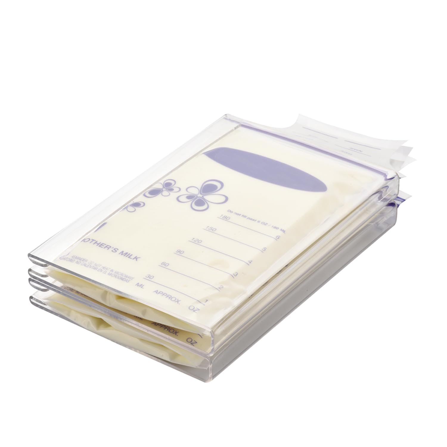 Freeze Flat Breast Milk Storage Bag |Breastmilk Freezer Flattener Kit Make Mother’s Milk Bags Organizer Even to Save Refrigerator Space | Fit 3 4 5 6oz, 2-Pack | 6.3″x3.66″x0.78″in, Stackable, Clear Acrylic