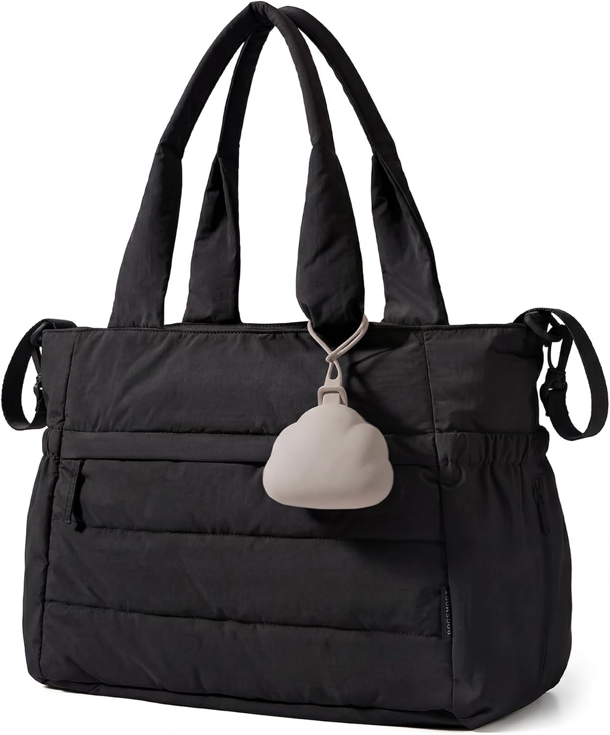 BAGSMART Diaper Bag Tote, Hospital Bag for Labor Delivery, Puffy Maternity Travel Diaper Tote, Baby Bag with Pacifier Case