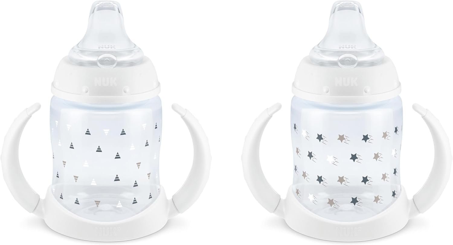 NUK Learner Cup, 6+ Months, Timeless Collection, Amazon Exclusive, 5 Oz, Pack of 2 – BPA Free, Spill Proof Sippy Cup