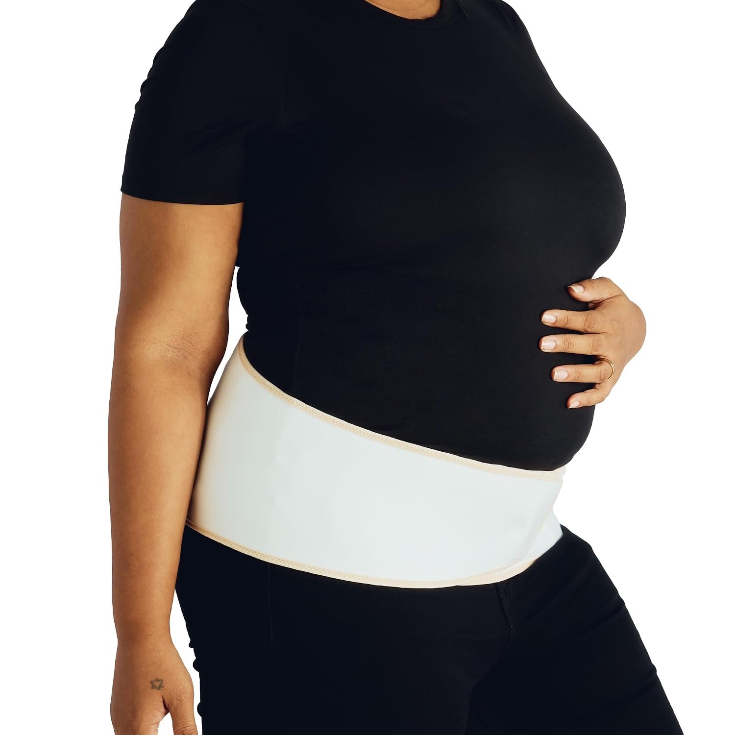Belly Bandit Upsie Pregnancy Support Belt – Maternity Belly Support for Hips and Lower Back Relief – Adjustable Fit with Anti-Dig Closure – Large – Cream