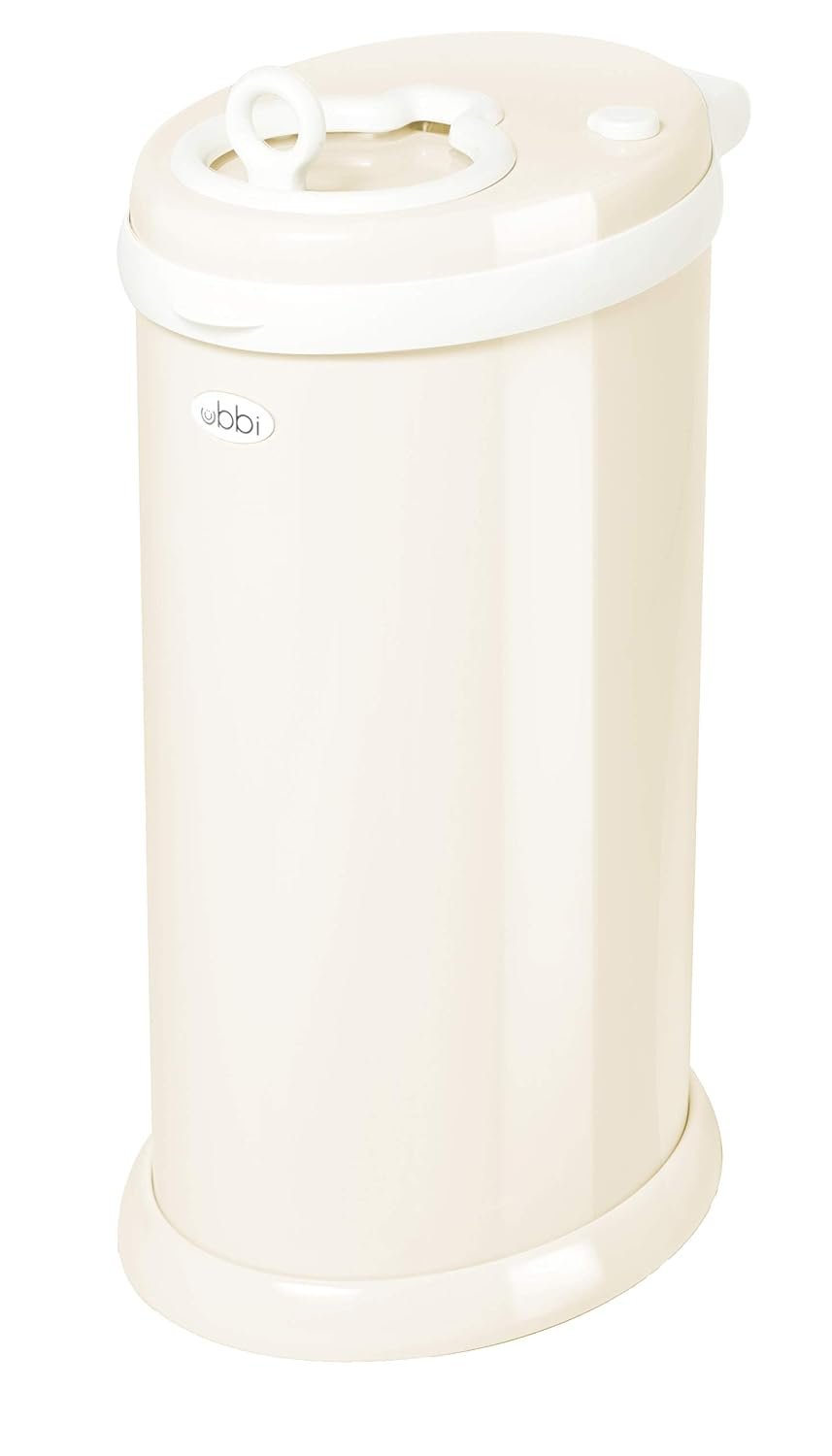 Ubbi Steel Diaper Pail, Odor Locking, No Special Bag Required, Award-Winning, Registry Must-Have, Ivory | Odor Locking Diaper Pail, Award-Winning Registry Must-Have, Childproof Safety Lid, Holds Up To 55 Newborn Diapers