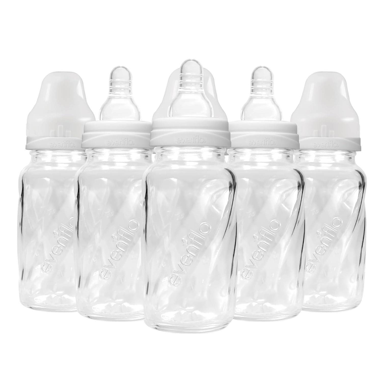 Evenflo Feeding Classic Glass, Twist Bottles, 4 Oz, 6 Bottles.