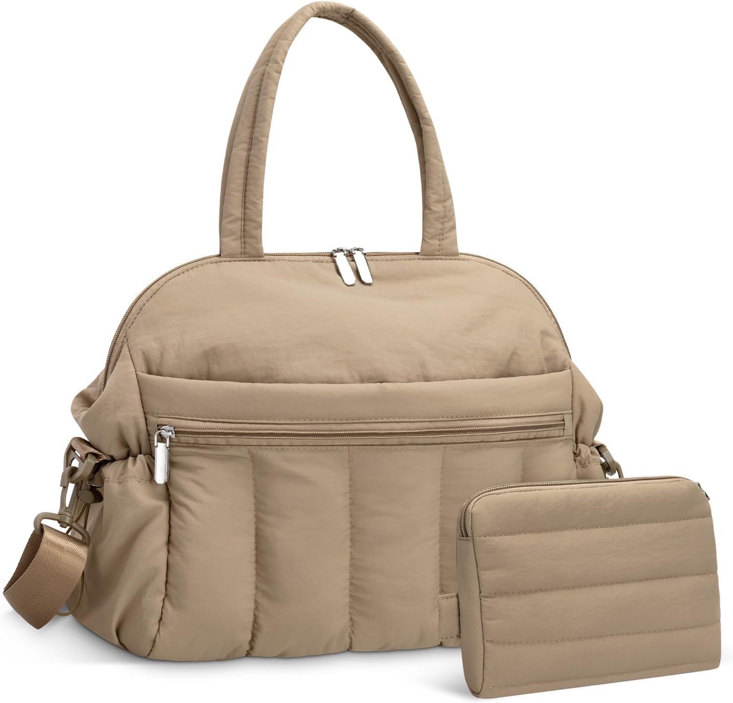 Diaper Bag Tote, Puffer Diaper Tote Bags Crossbody Hospital Bag Travel Large Mommy Bag, with Pacifier Case