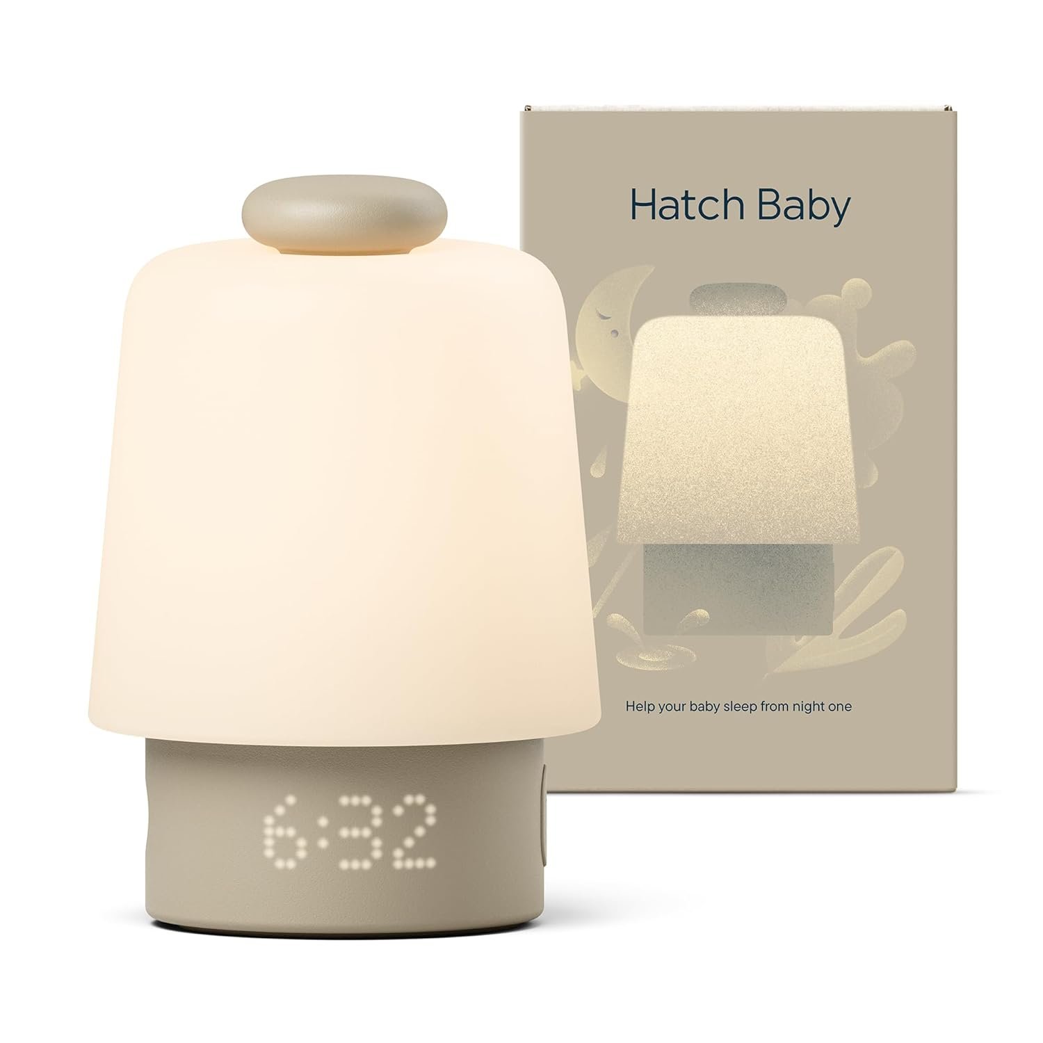 Hatch Baby Sound Machine, Night Light | Hatch Baby | Sleep Support | Registry Essential, Routine Builder, Time-to-Rise Alarm Clock, White Noise, Nursery Stories, Toddler Kids (Wi-Fi) (Greige)