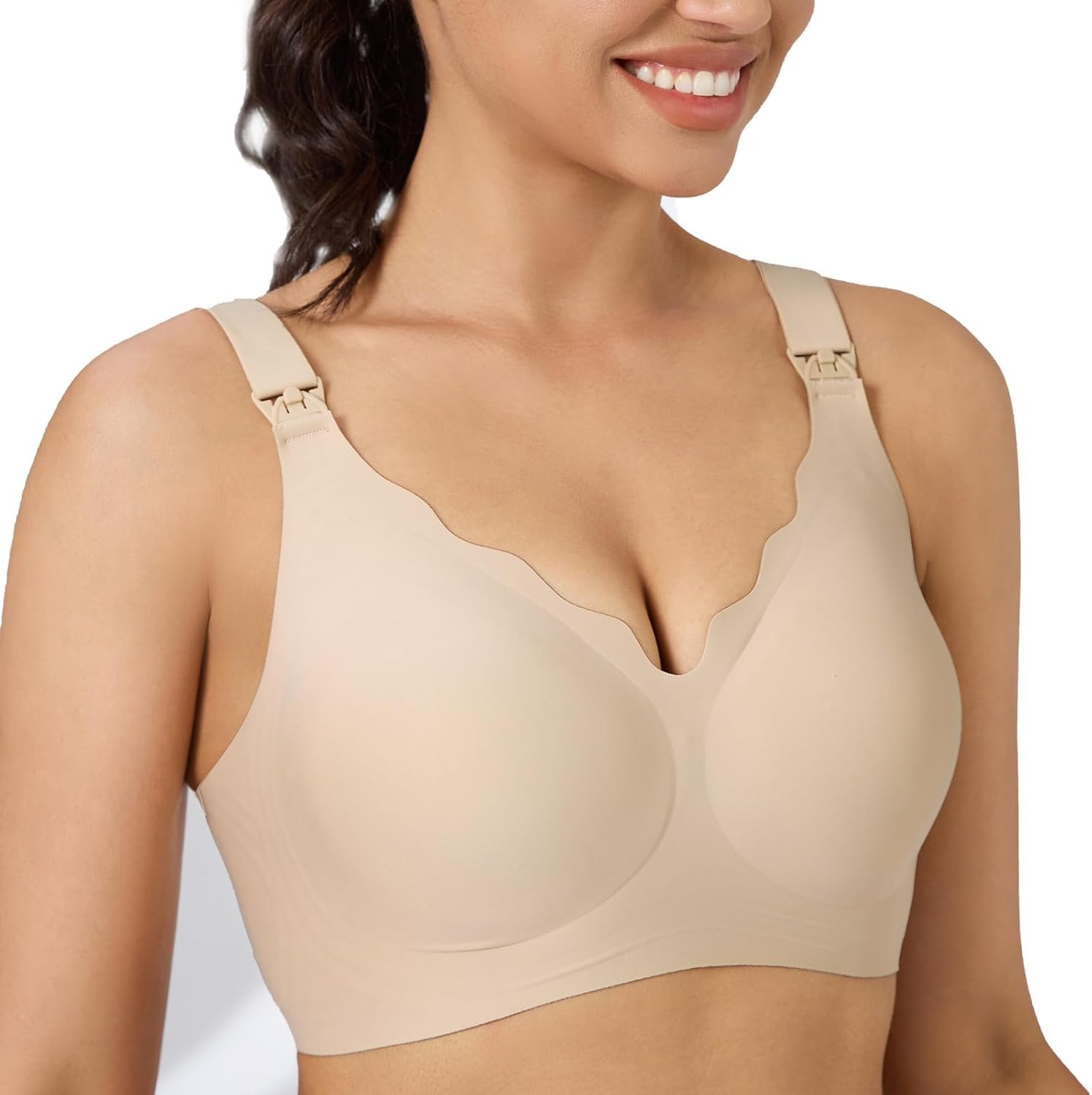 Nursing Bra, Maternity and Pumping Bra for Breastfeeding, Hands-Free Feeding Bra
