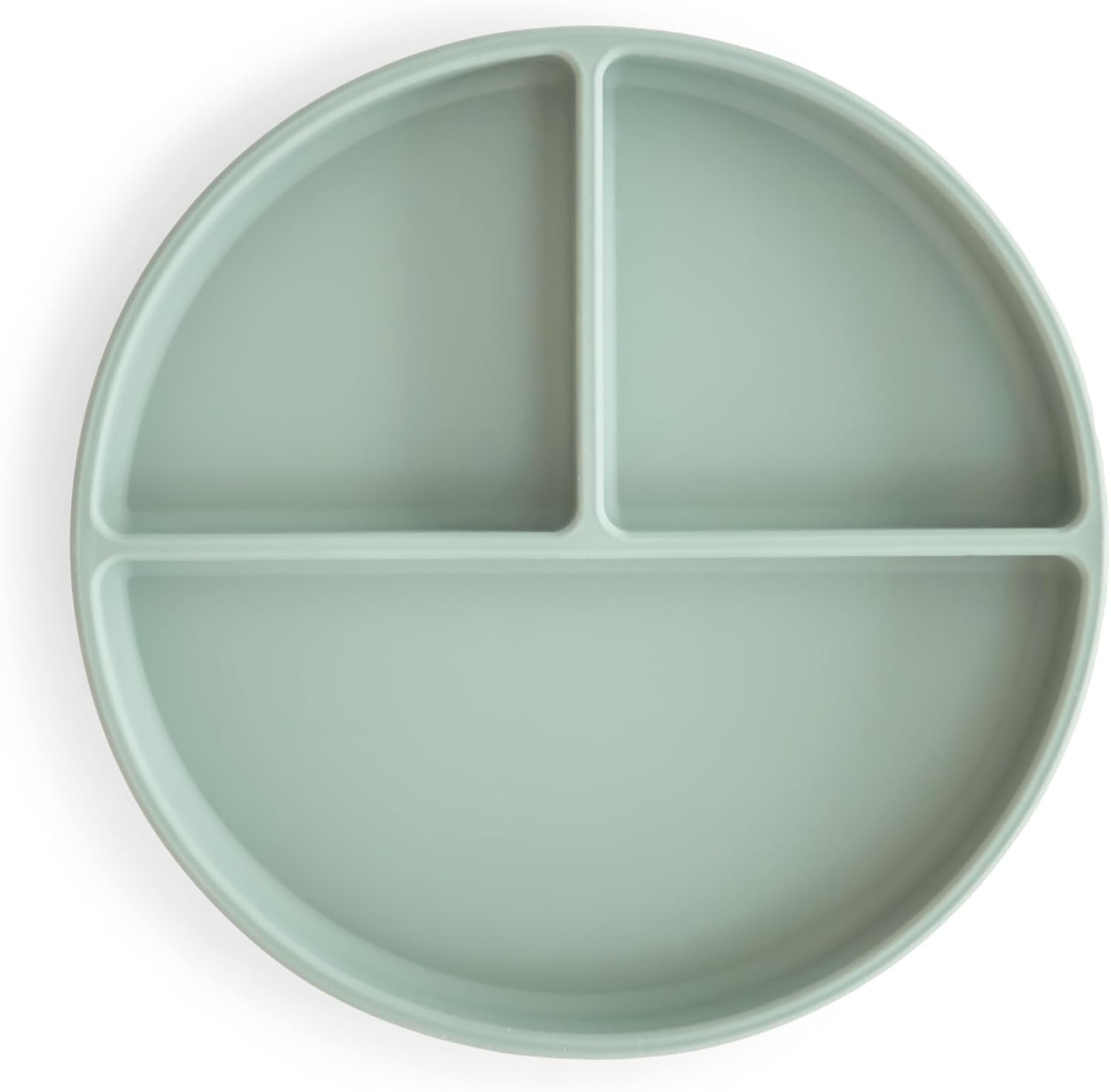 mushie Silicone Suction Plate | BPA-Free Non-Slip Design (Cambridge Blue)