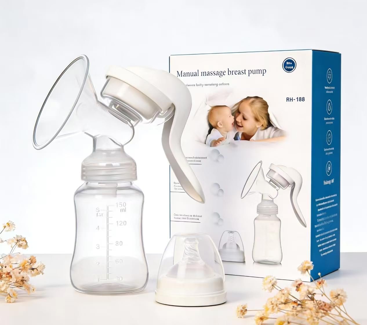 Manual Breast Pump for Breastfeeding, Small Portable Manual Breast Milk Catcher Baby Feeding Pumps & Accessories
