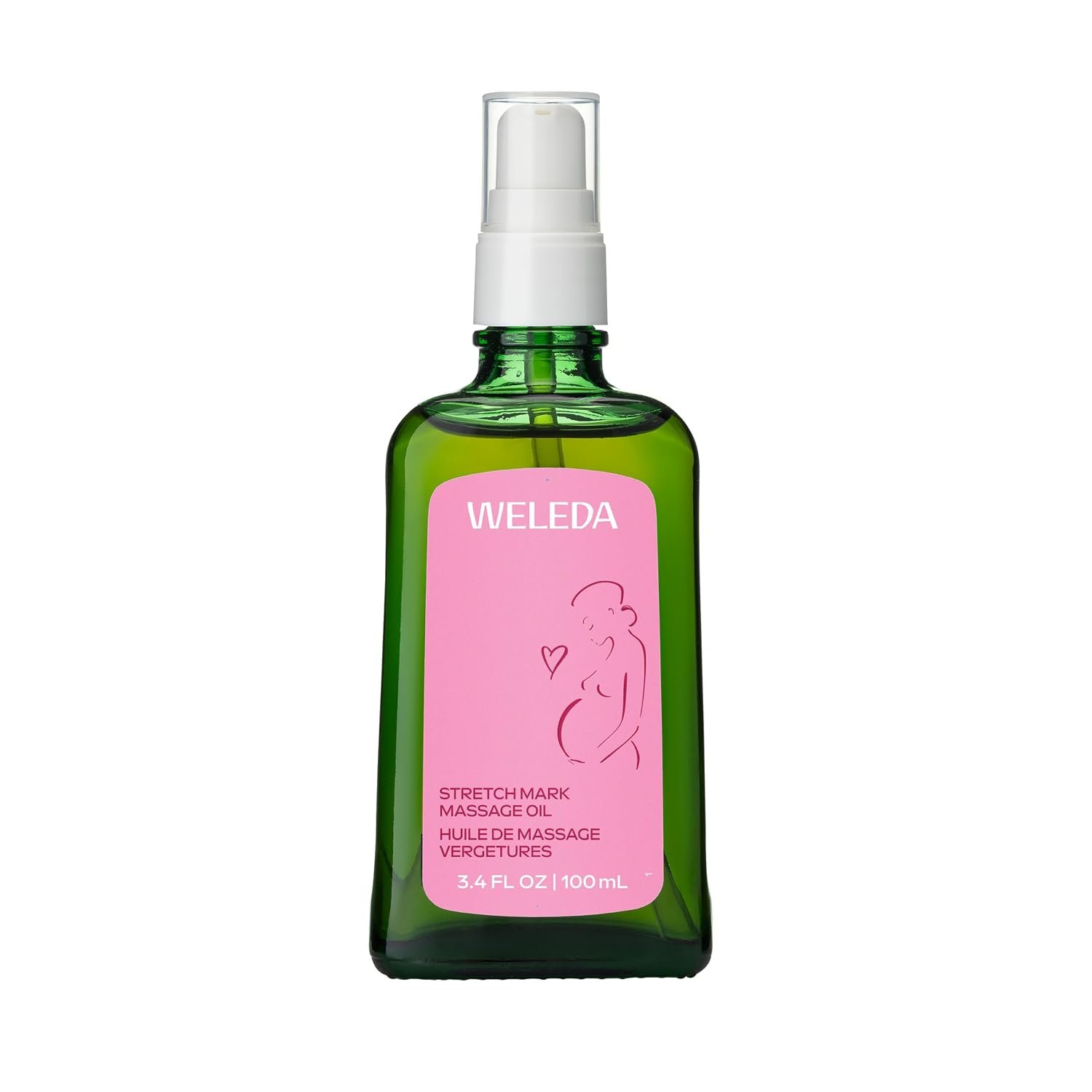 Weleda Stretch Mark Pregnancy Massage Oil, 3.4 Fluid Ounce, Plant Rich Oil with Vitamin E, Sweet Almond, Jojoba and Arnica Oils
