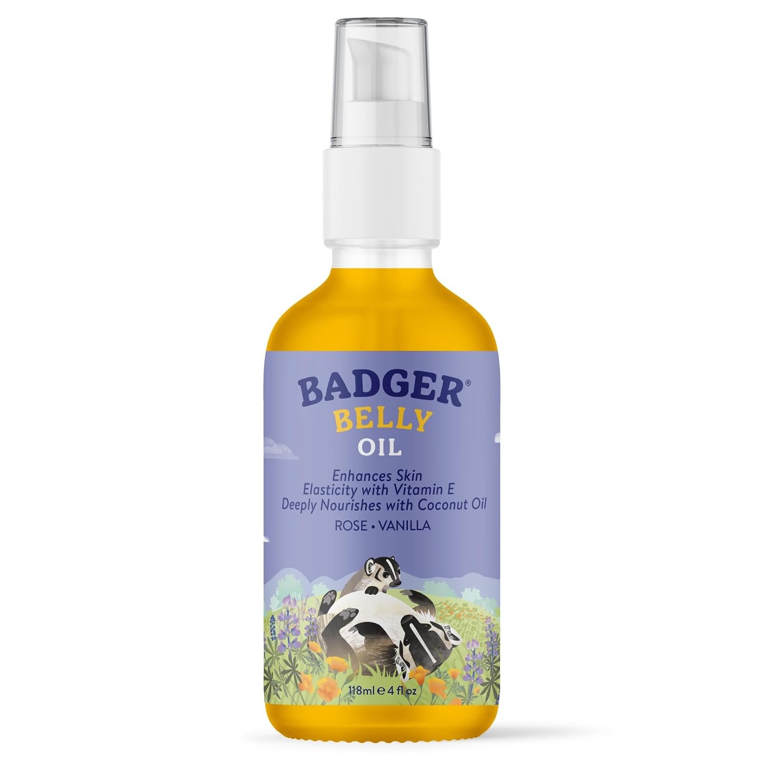Badger Organic Pregnant Belly Oil – Jojoba & Coconut – 4 oz.