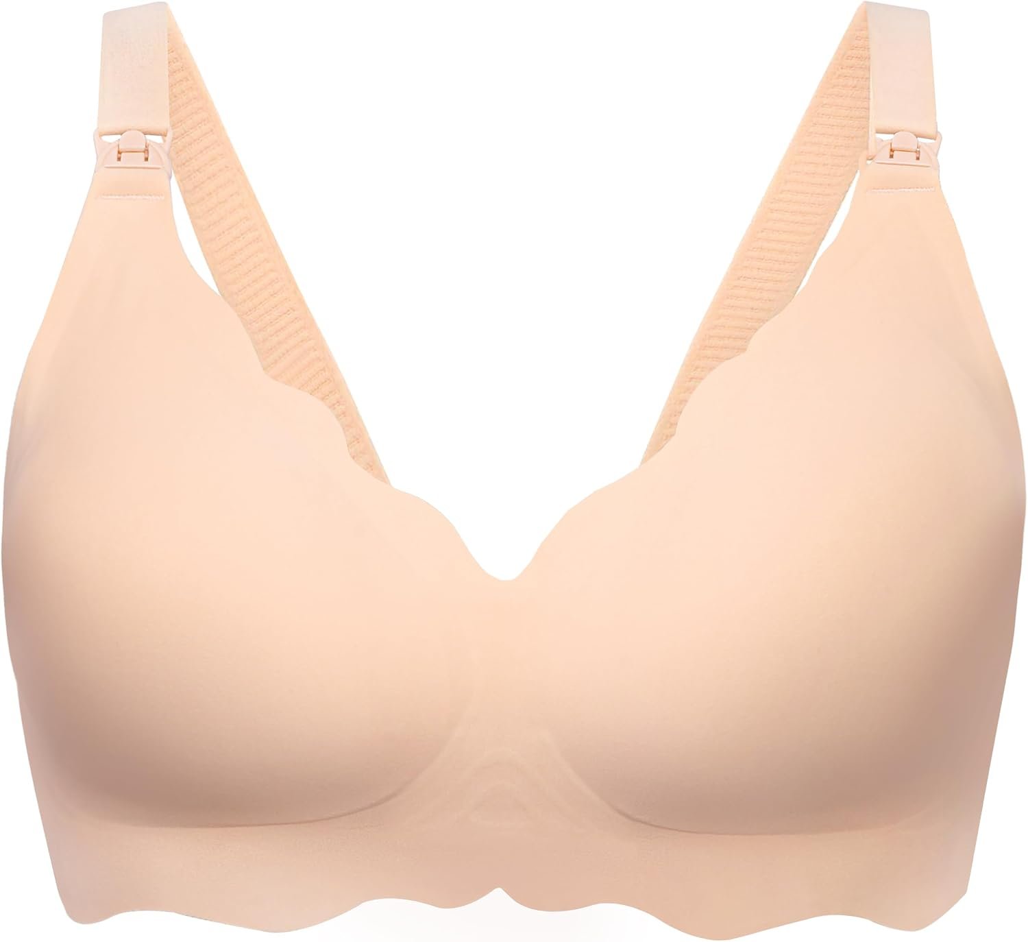 Angelhood Nursing Bras for Breastfeeding Ultra Comfort Seamless Maternity Bra Wireless Pregnancy Bralette with Extra Extender