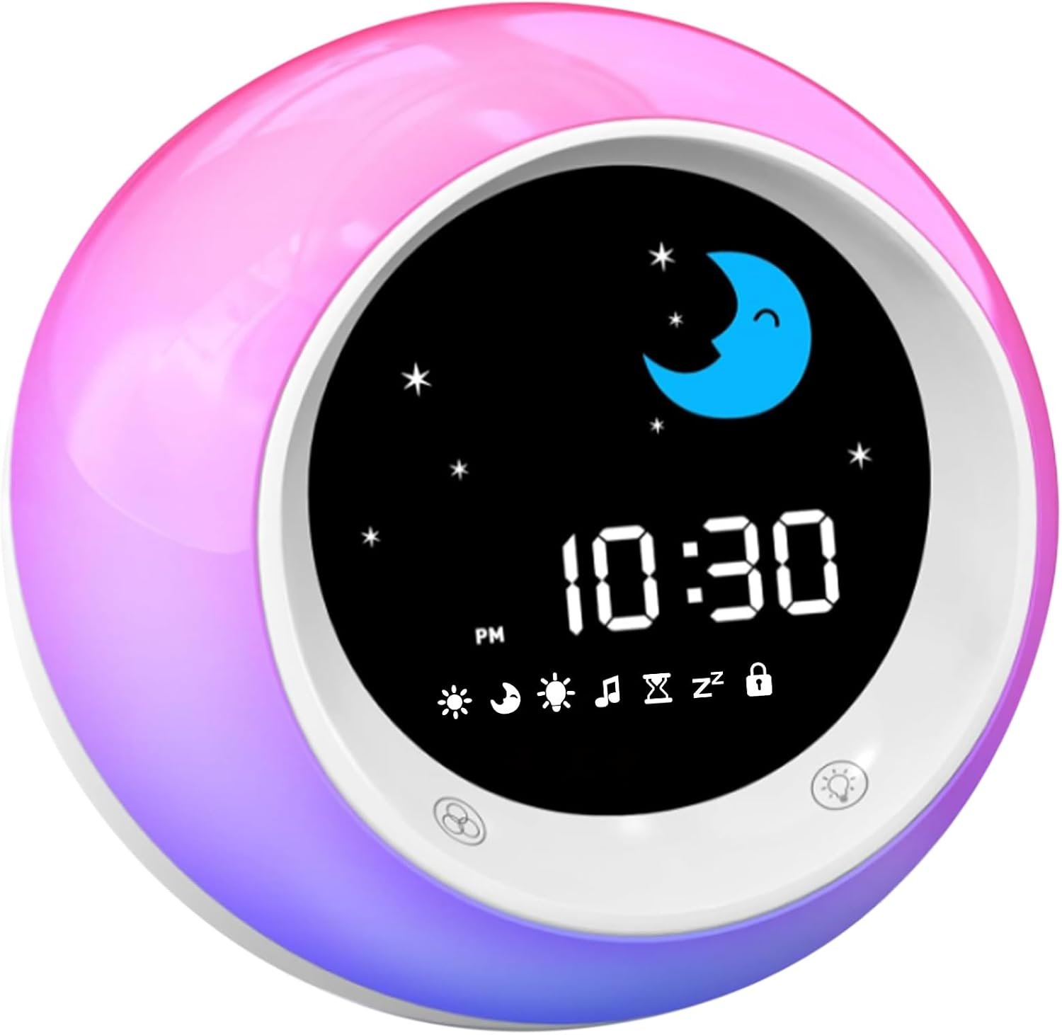 Time to Wake Alarm Clock for Kids, Children’s Sleep Trainer, Kids Wake Up Light, Sleep Sound Machine, Ideal Gift for Toddlers