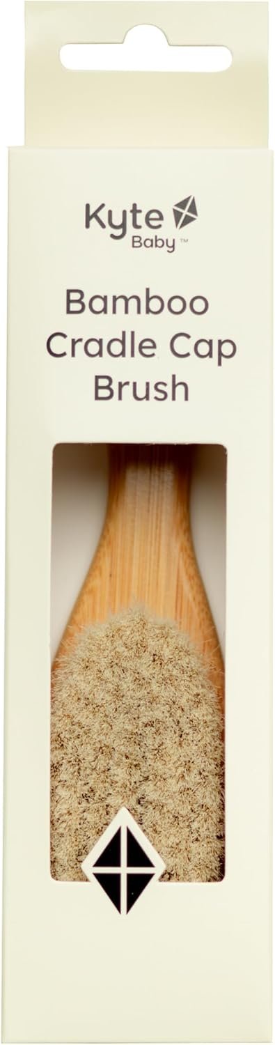 Kyte Baby Cradle Cap Brush Made with Natural Goat Hair Bristles and a Bamboo Brush Handle