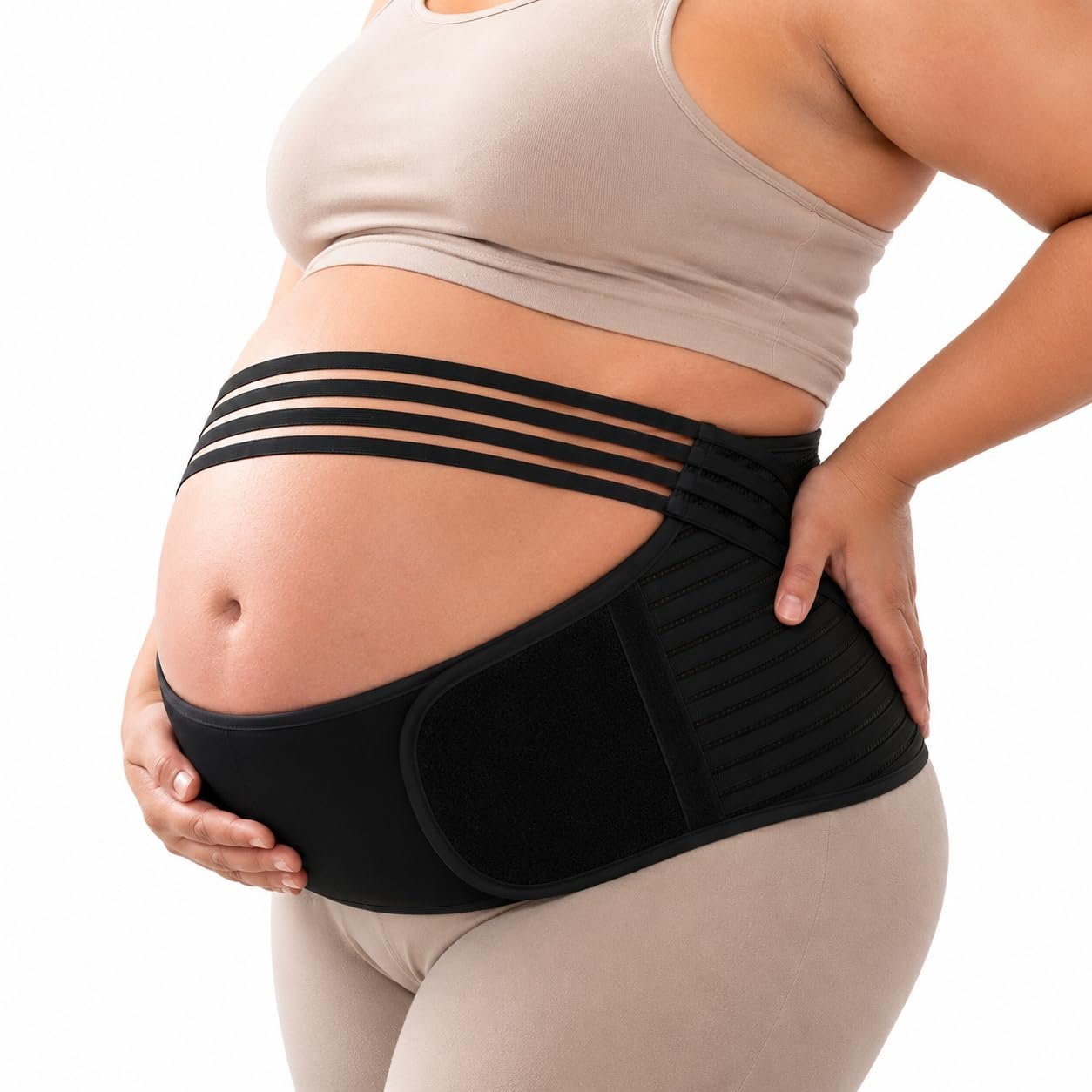Pregnancy Belly Band for Pregnant Women – Maternity Support Belt for Belly, Back & Pelvic Pain Relief – Breathable Adjustable Pregnancy Band for Abdominal & Lower Back Support（Fits Waist 36″-47″）