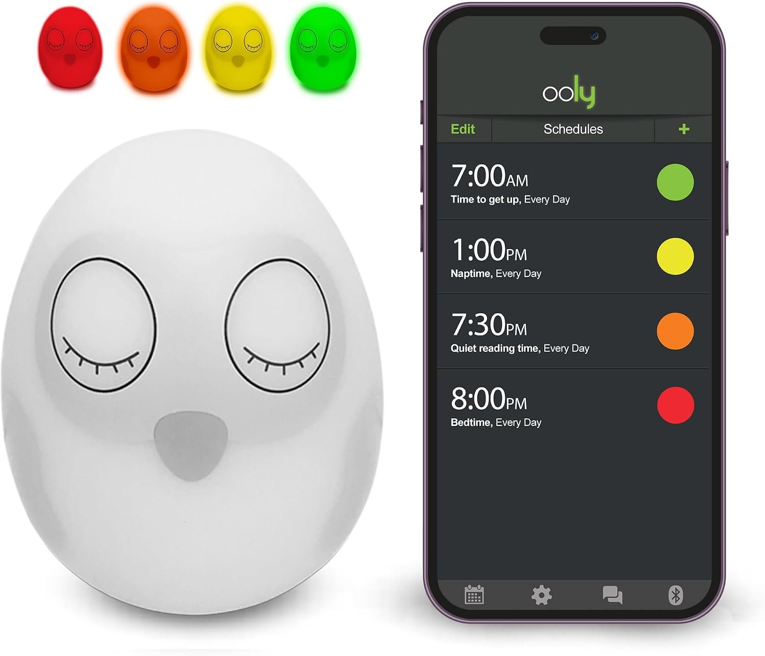 Ooly Owl Ok to Wake Clock for Toddlers & Kids | Sleep Trainer & Night Light | Safe, Cord Free, and Button Free | Helps Kids Learn When to Wake Up | Perfect Sleep Companion