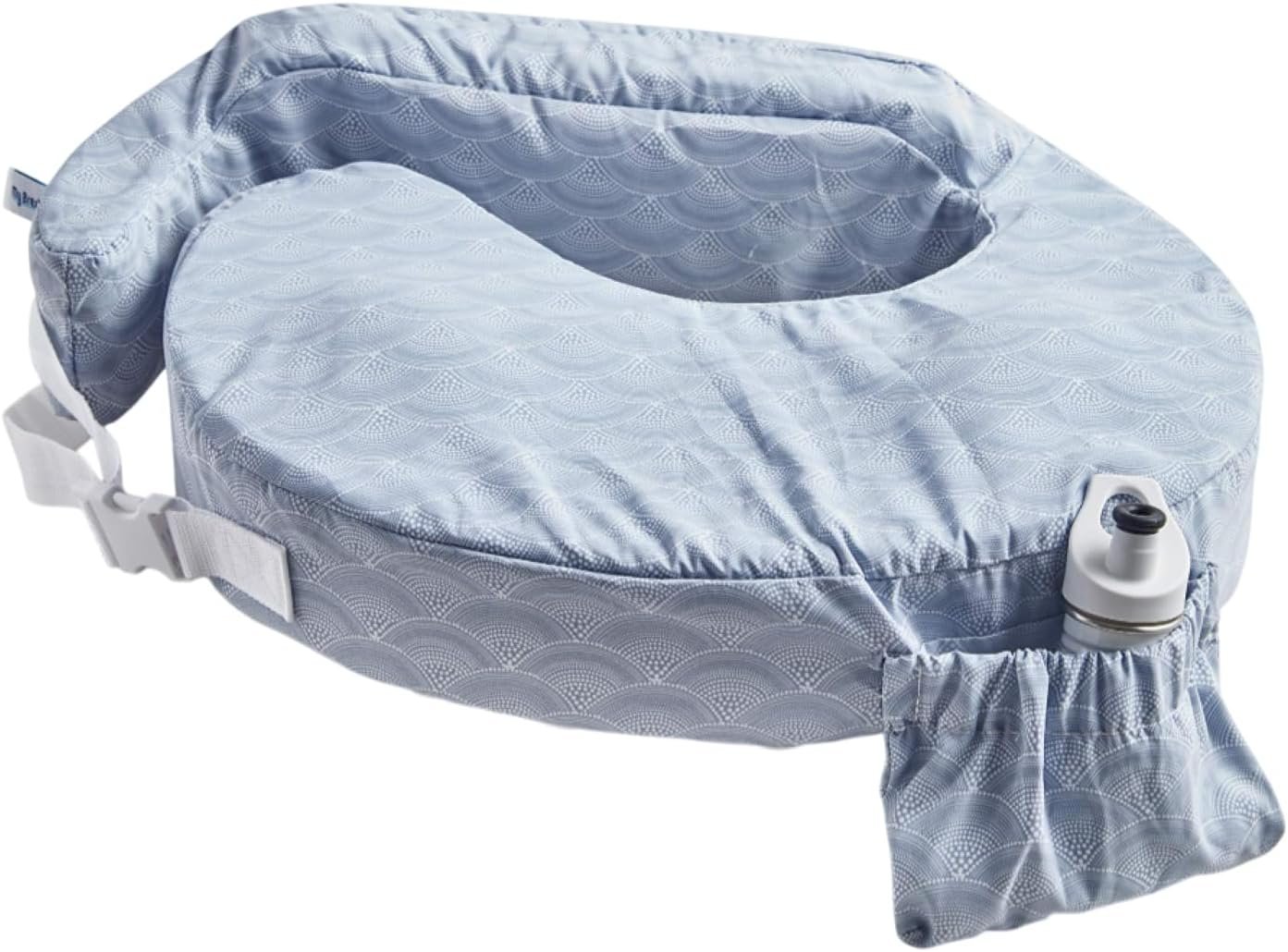 My Brest Friend Inflatable Travel Nursing Pillow for Breastfeeding, Bottlefeeding & Posture Support with Slipcover, Horizon