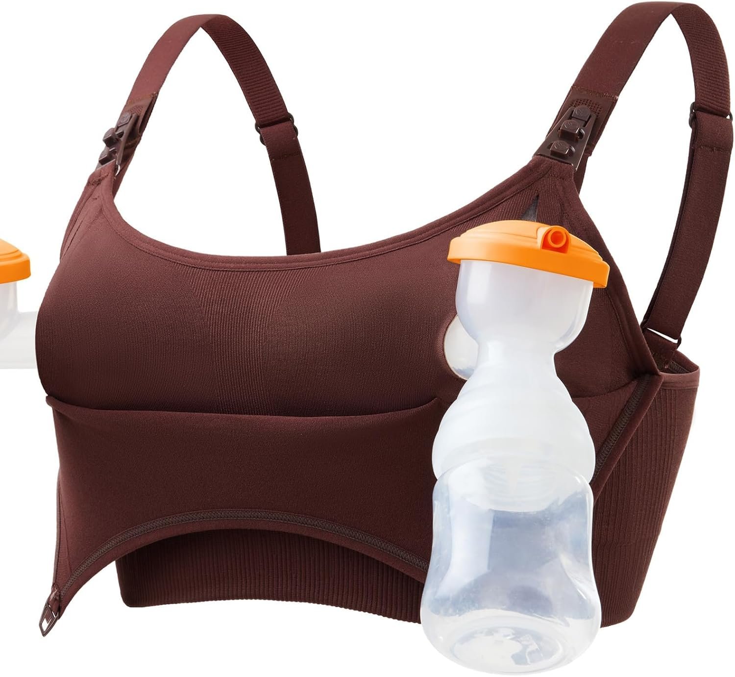 Pumping Bra Hands Free Seamless Comfort PatentedClasps Nursing and Pumping Bra in One Breast Pump Bra All Day Wear