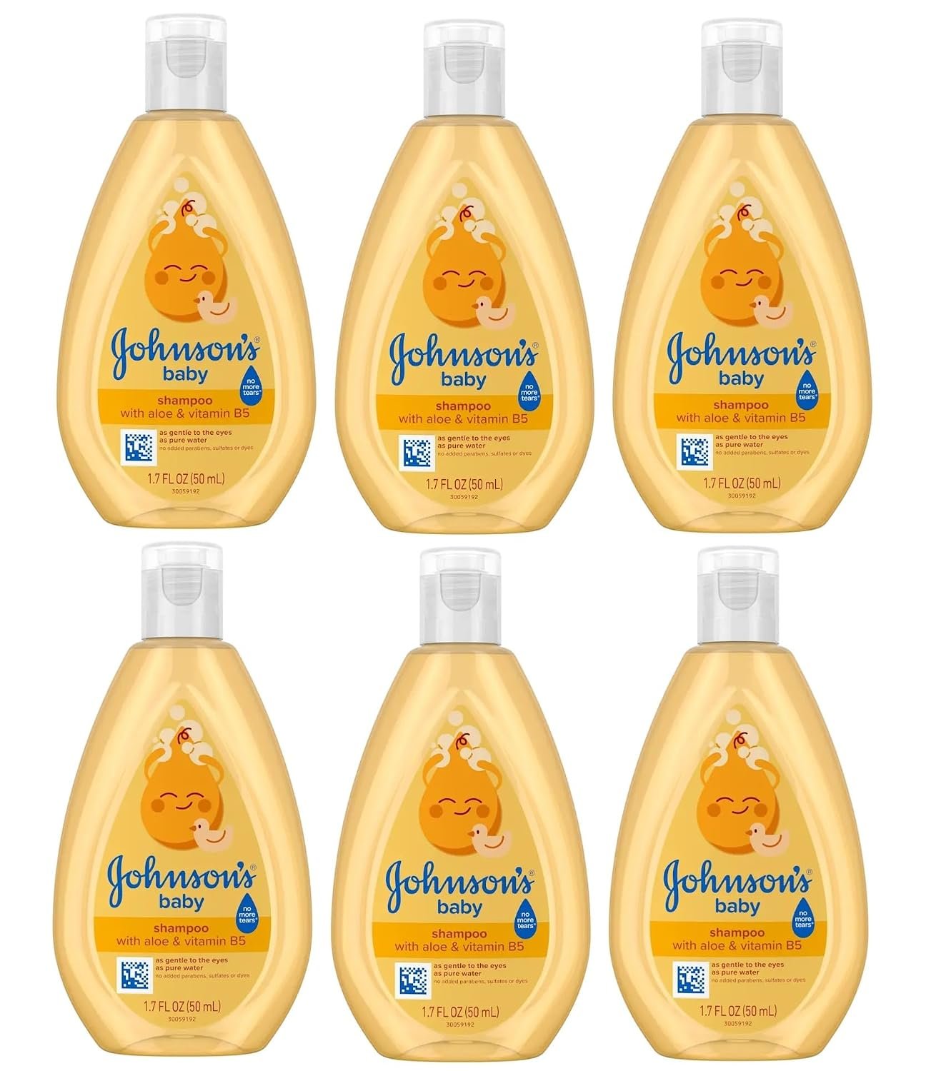 Johnson’s Baby Shampoo, Travel Size, 1.7 Ounce (Pack of 6)