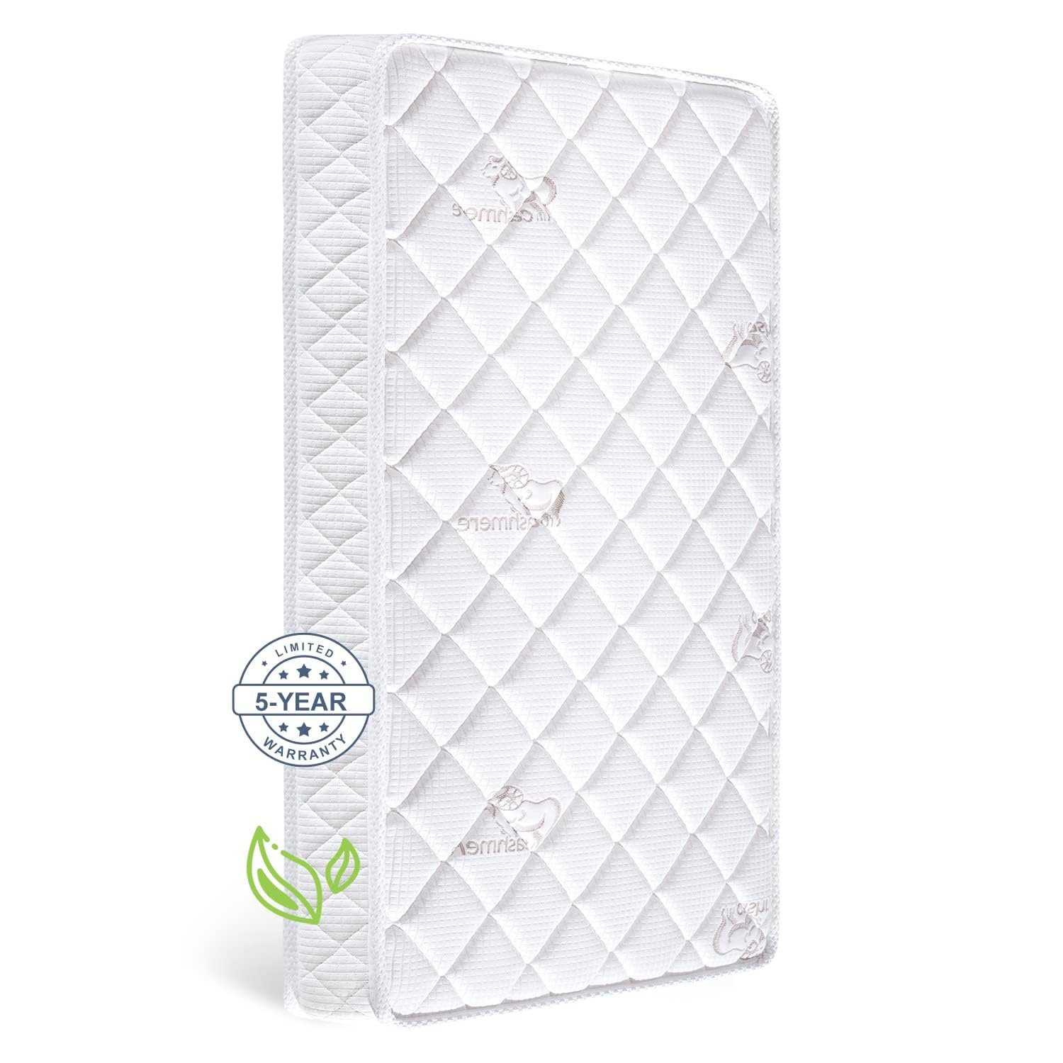 Letmxiu Premium Crib & Toddler Mattress,100% Knitted Fabric, Premium Fleece Surface-Hypoallergenic, 5″ Thick Firm Soft Crib Mattress, Non-Toxic – Fits Standard Cribs & Toddler Beds