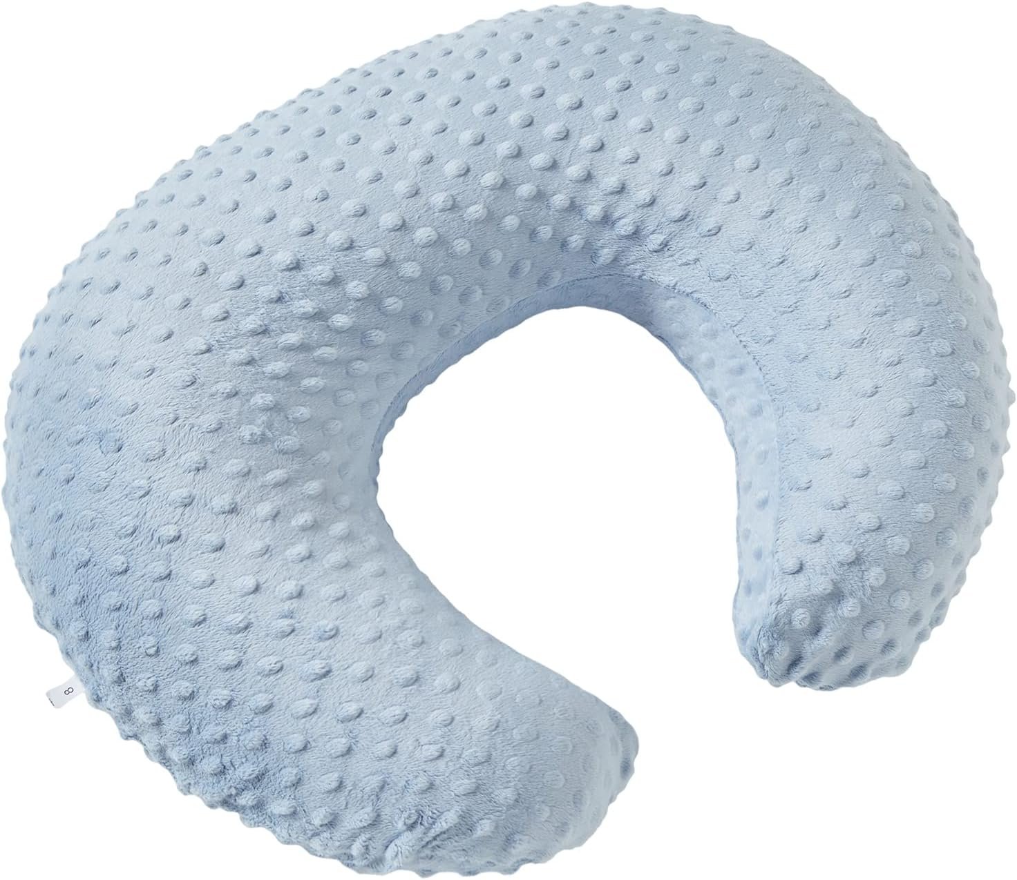 Pillowcase for Nursing Pillow and Positioner for Breastfeeding | and Bottle Feeding, Propping Baby, Tummy Time, Baby Sitting Support, Awake-Time Support, Pillow Cover Only (Blue)