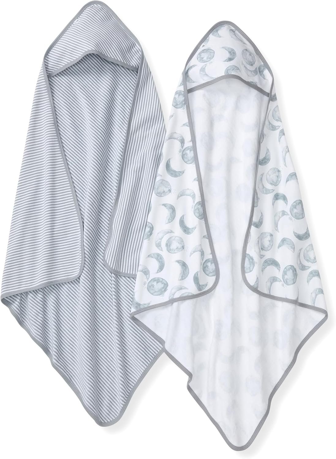 Burt’s Bees Baby Infant Hooded Towels, Organic Cotton, Unisex Bath Essentials, Nursery Towel with Hood Set, 29 x 29 in, 2-Pack