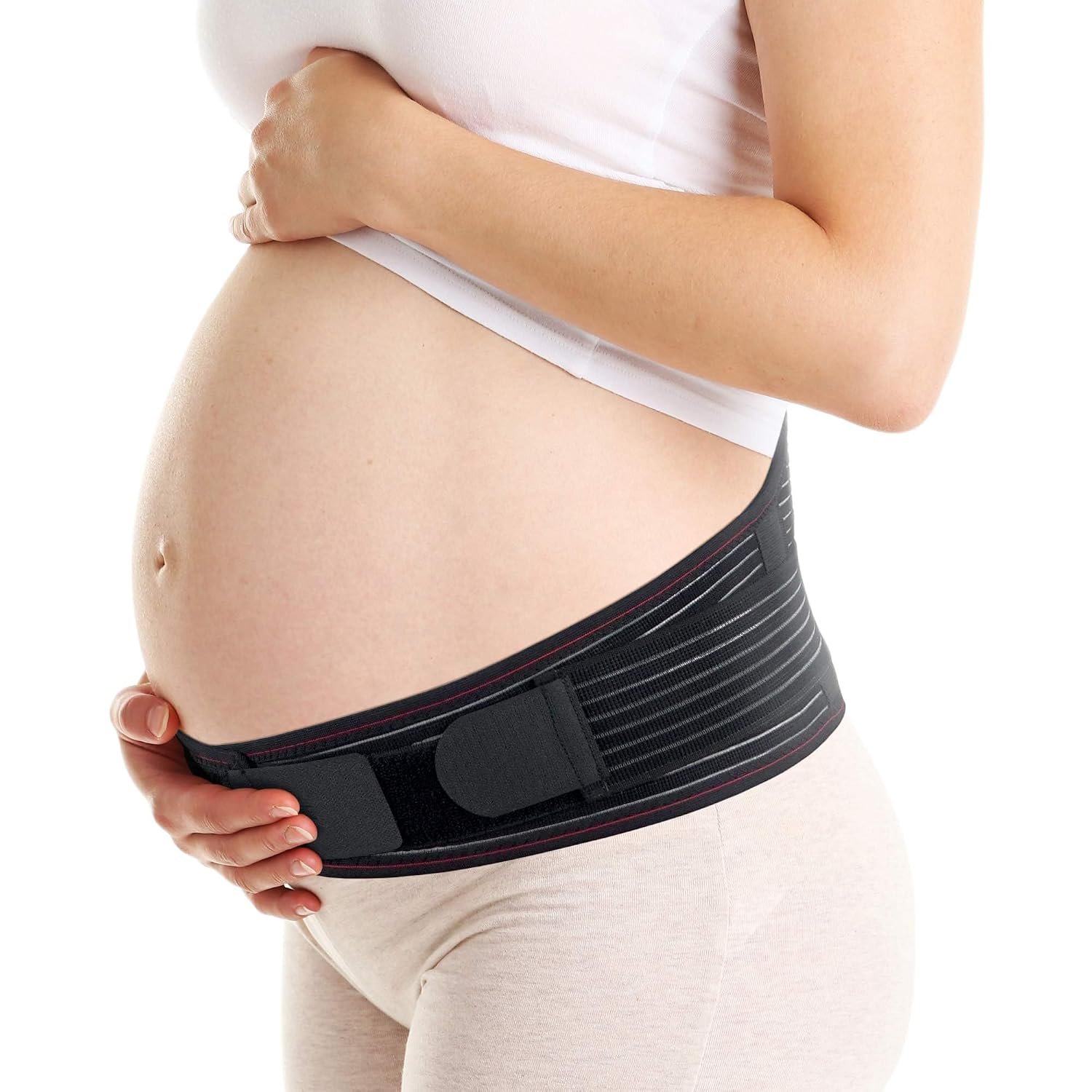 ORTONYX Maternity Support Belt – Back, Pelvic, Hip, Abdomen, Sciatica Pain Relief – Belly Band for Pregnant Women – S/M Black