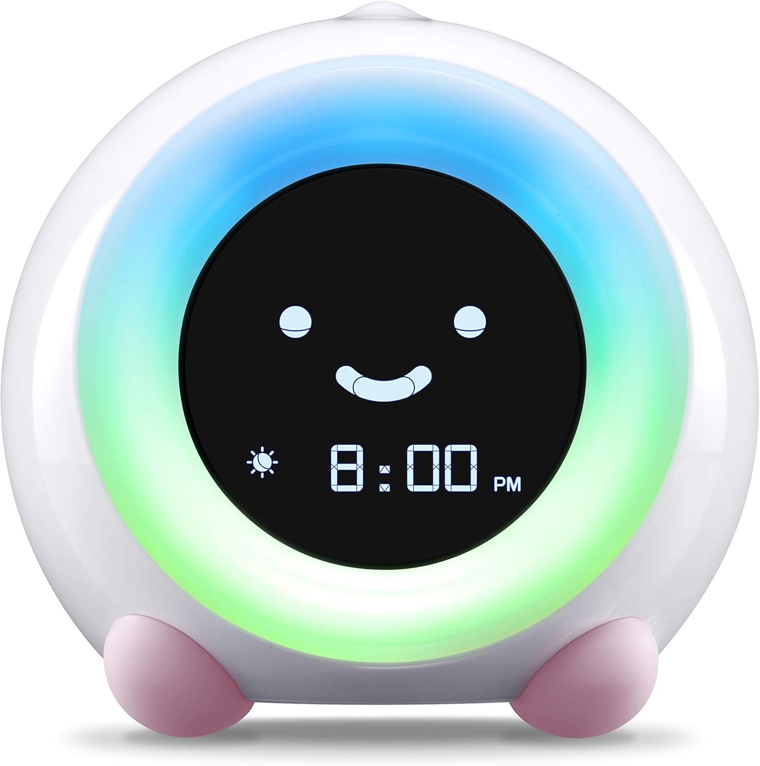 LittleHippo Mella: Kids Alarm Clock, Ready to Rise Children’s Sleep Trainer, Night Light, Sound Machine and OK to Wake for Toddlers and Kids – Blush Pink (Updated 2025)