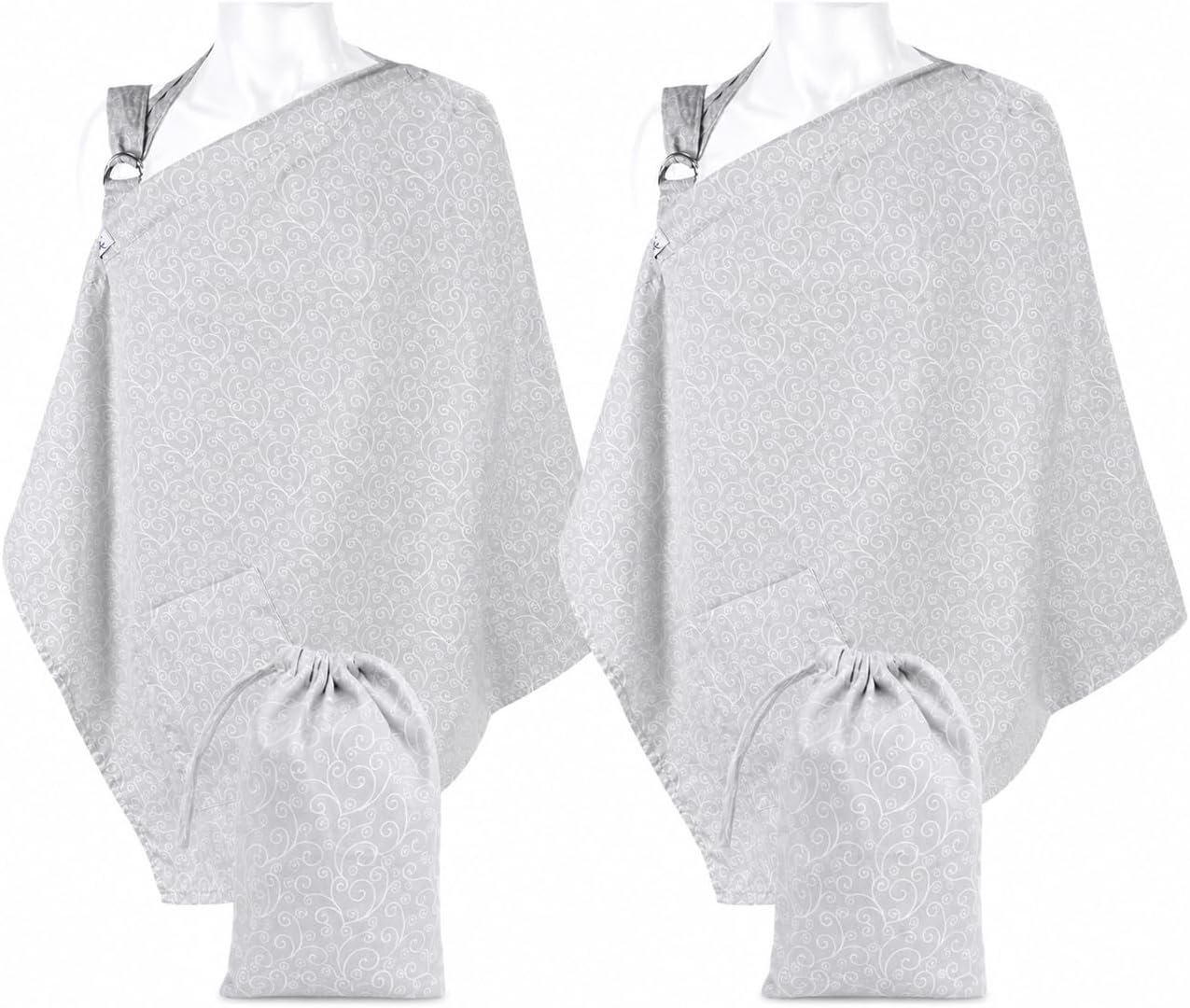 LK Baby Nursing Cover Breastfeeding Privacy Apron Cotton, Rigid Hoop, & Travel Bag