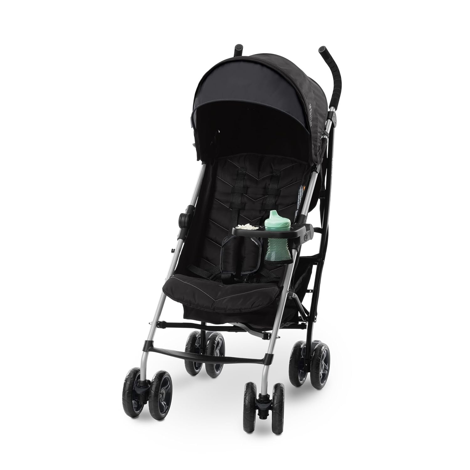 3Dlite Convenience Stroller, Gray – Lightweight Stroller with Aluminum Frame, Large Seat Area, 4 Position Recline, Extra Large Storage Basket – Infant Stroller for Travel and More