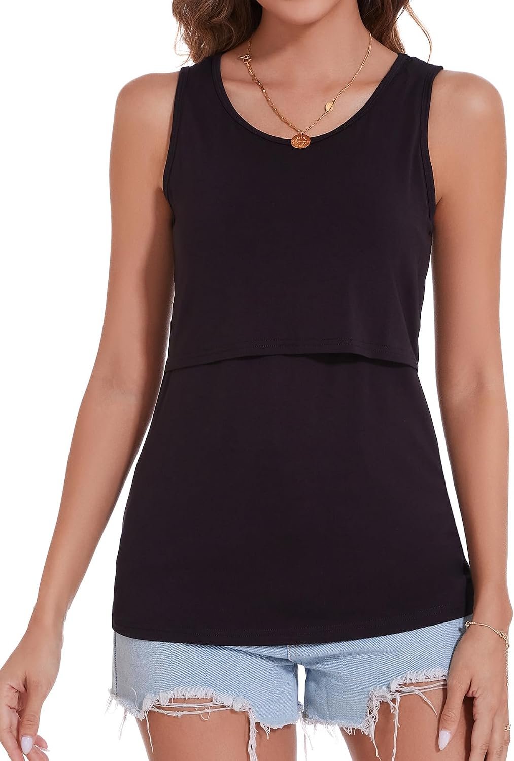 Sosolism Women’s Maternity Nursing Tank Tops for Breastfeeding Shirt