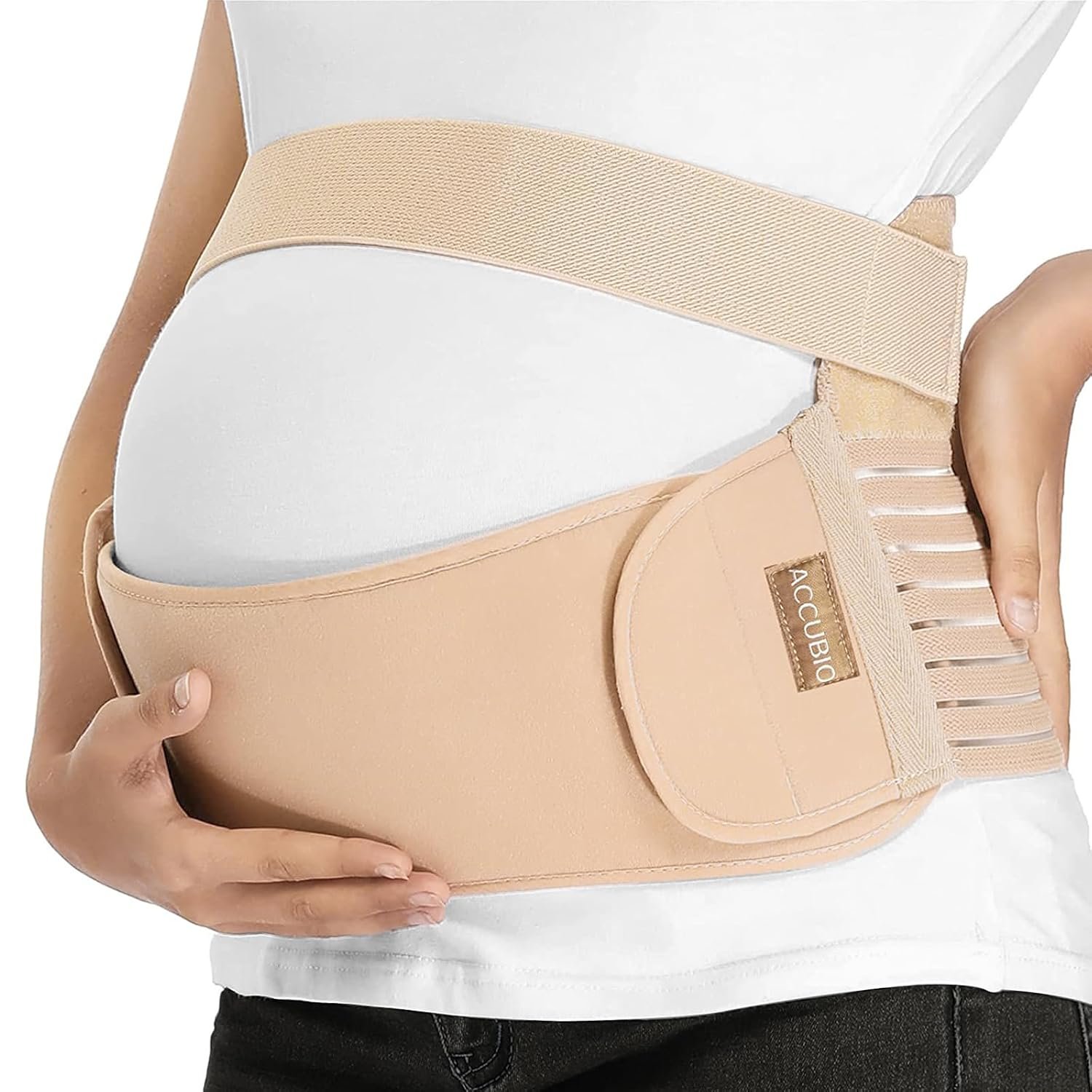 Maternity Belly Band for Pregnant Women, Maternity Belt, Pregnancy Belly Support Band for Abdomen,Breathable and Adjustable Belly Brace, Relieve Waist and Back Pain(XL)