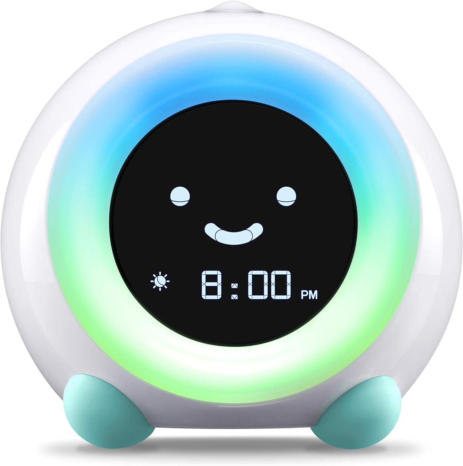 LittleHippo Mella: Kids Alarm Clock, Ready to Rise Children’s Sleep Trainer, Night Light, Sound Machine and OK to Wake for Toddlers and Kids – Arctic Blue (Updated 2025)