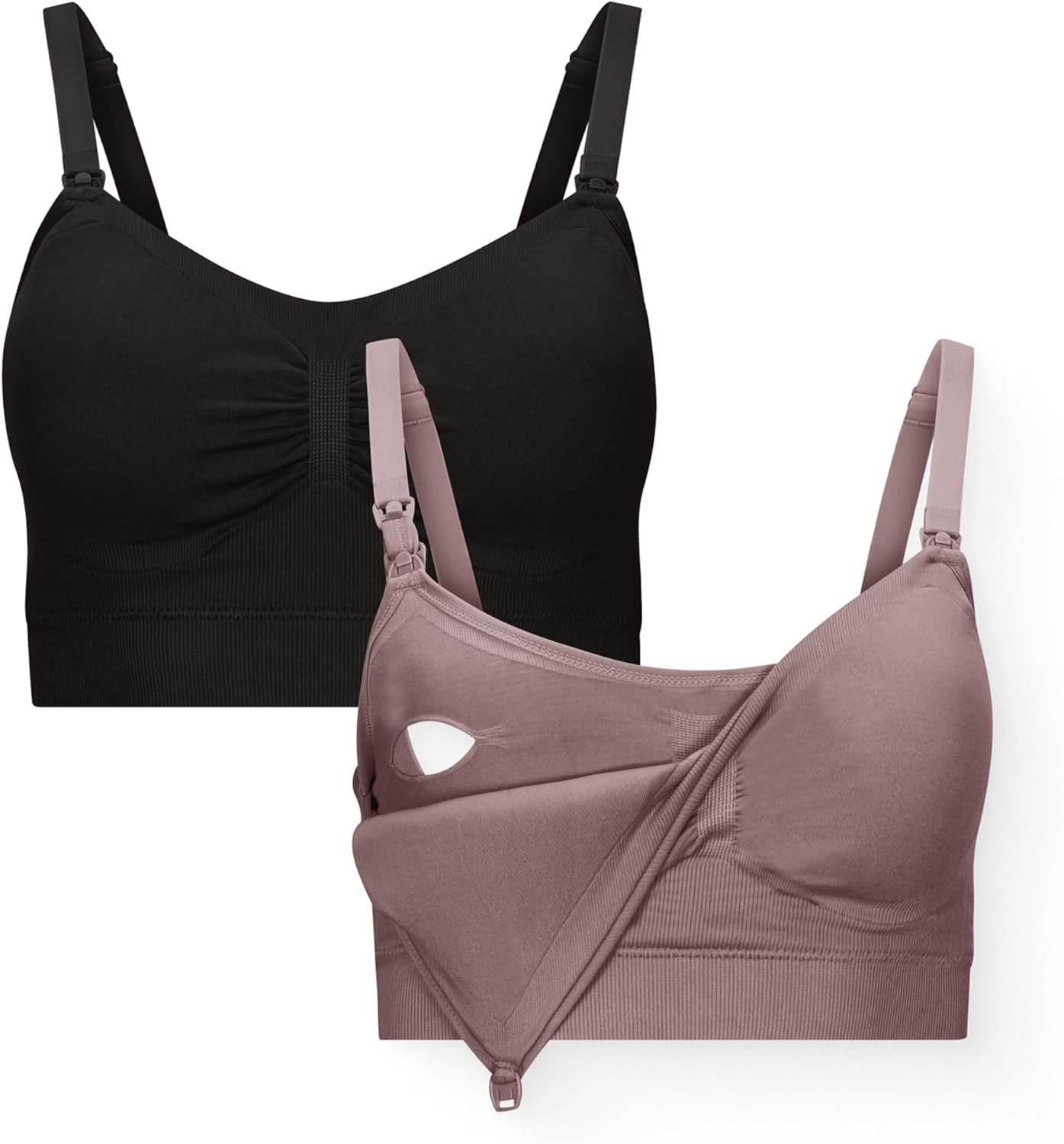 Kindred Bravely Essentials Pumping and Nursing Bras, Hands Free, Nursing Bras for Breastfeeding, 2 Pack