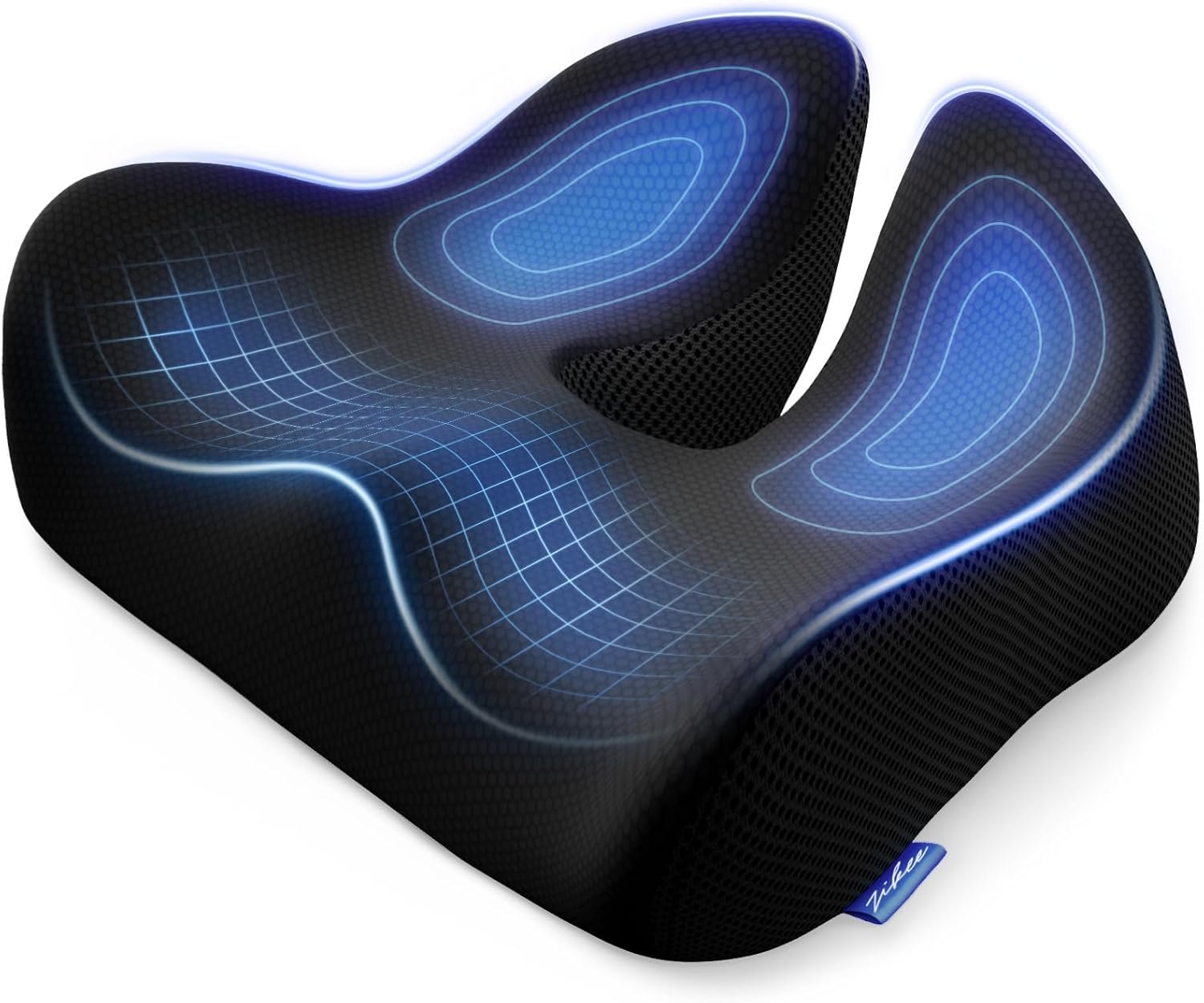 ZIKEE 6″ Thickened Donut Pillow Seat Cushion, Ergonomic Hemorrhoid Pillow with Widened Cutout for Tailbone,Sciatica Pain Relief & Postpartum, Memory Foam Office Chair Cushion for Long Sitting at Home