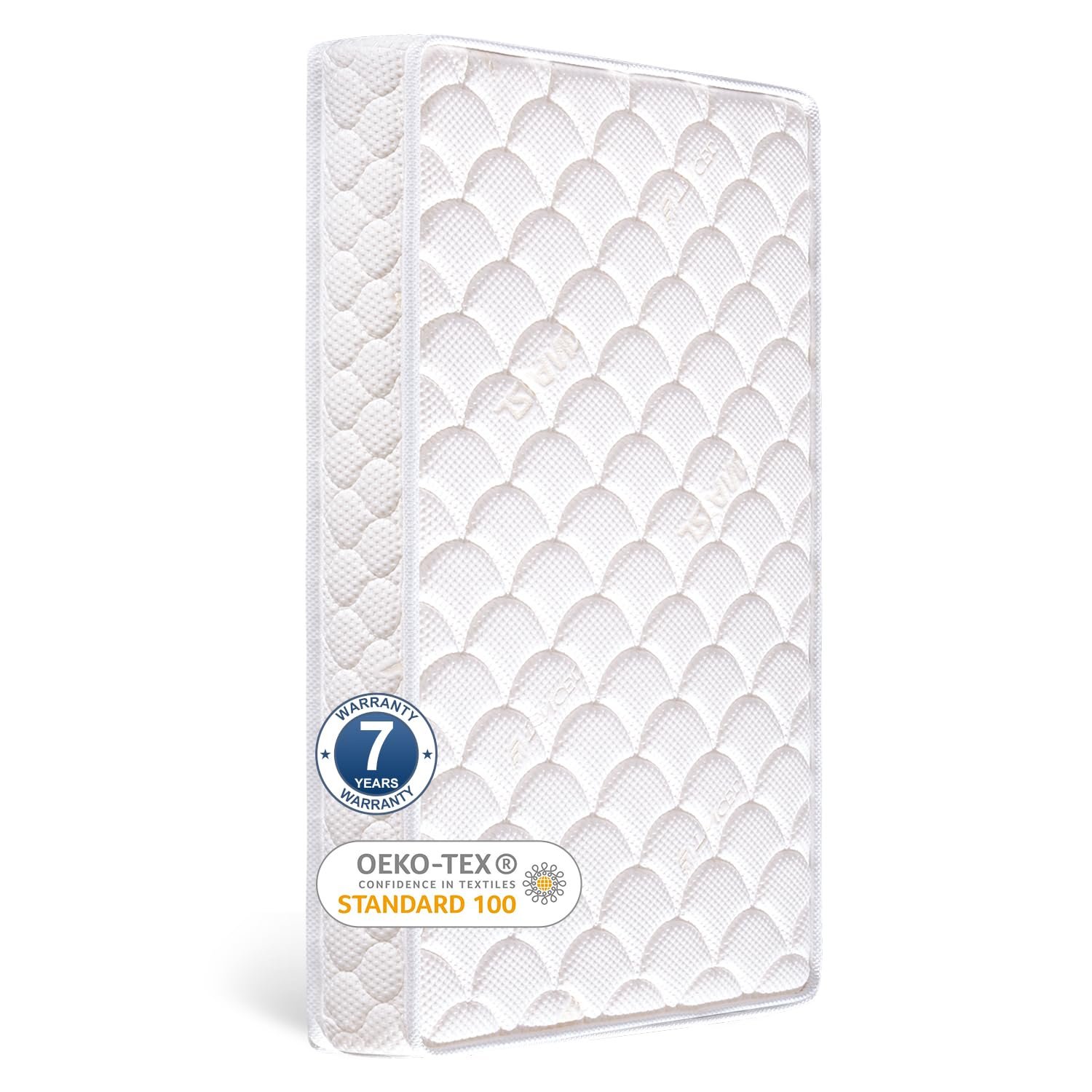 Premium Crib & Toddler Mattress-52″x27.6″x5″, 100% Knitted Fabric, Soft Moisture Absorbent & Breathable Crib Mattress, Fits Standard Cribs & Toddler Beds