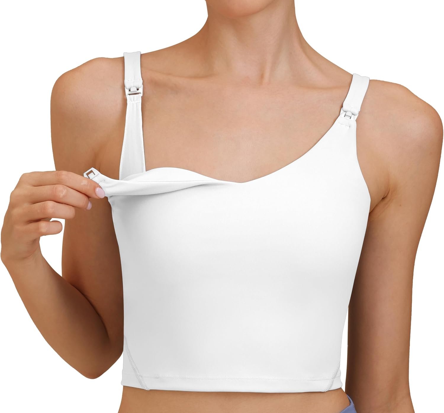 Nursing Tank Tops for Breastfeeding Nursing Sports Bras U Back Sleeveless Tank Top Workout Fitness Maternity Bra