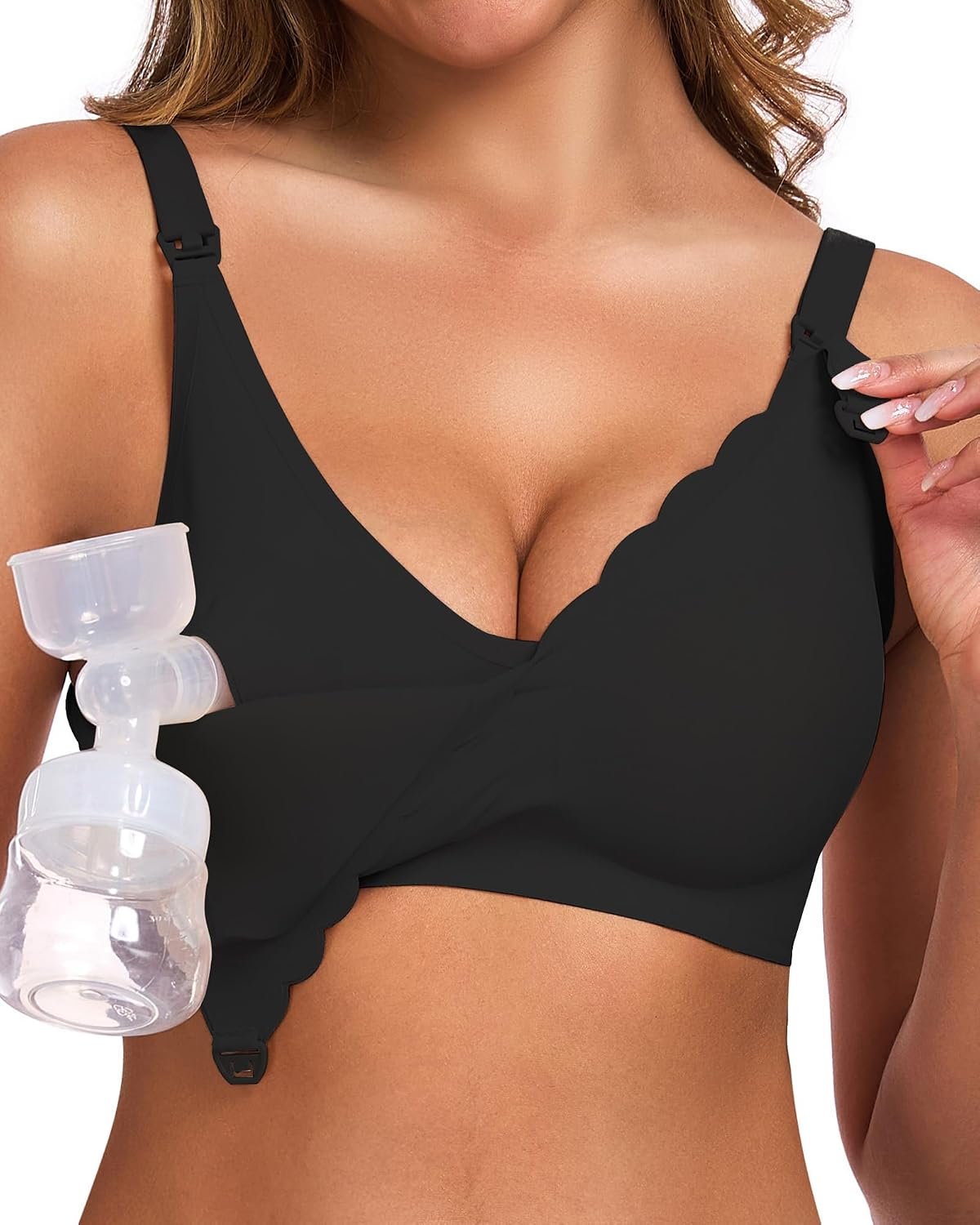 Vinfact Pumping Bra Hands Free-Adjustable Every Day Bra Holding & Breast Pump Bra Breathable Comfortable Bras