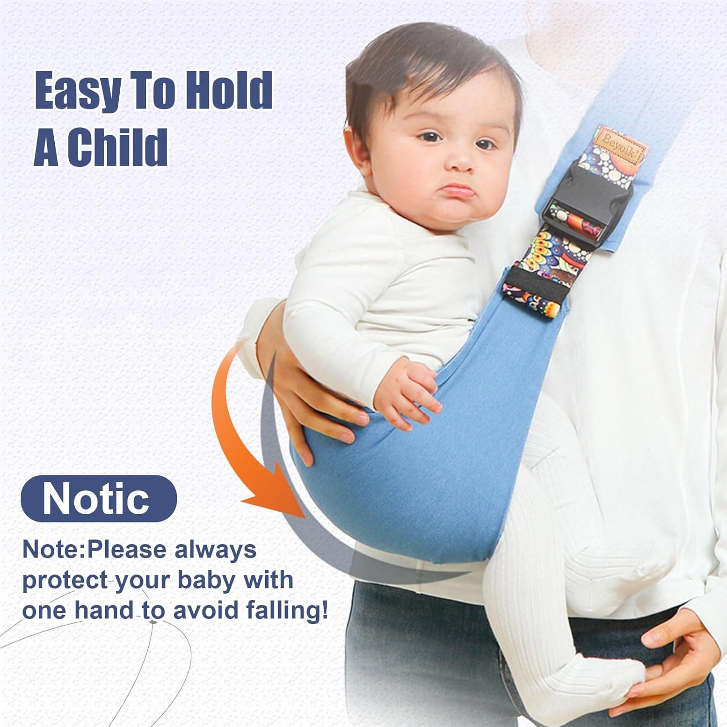 Baby Sling Carrier,Baby Sling,Toddler Carrier,Adjustable and Non-Slip Hip Seat Carriers Carrying 10-30 lbs(Black)