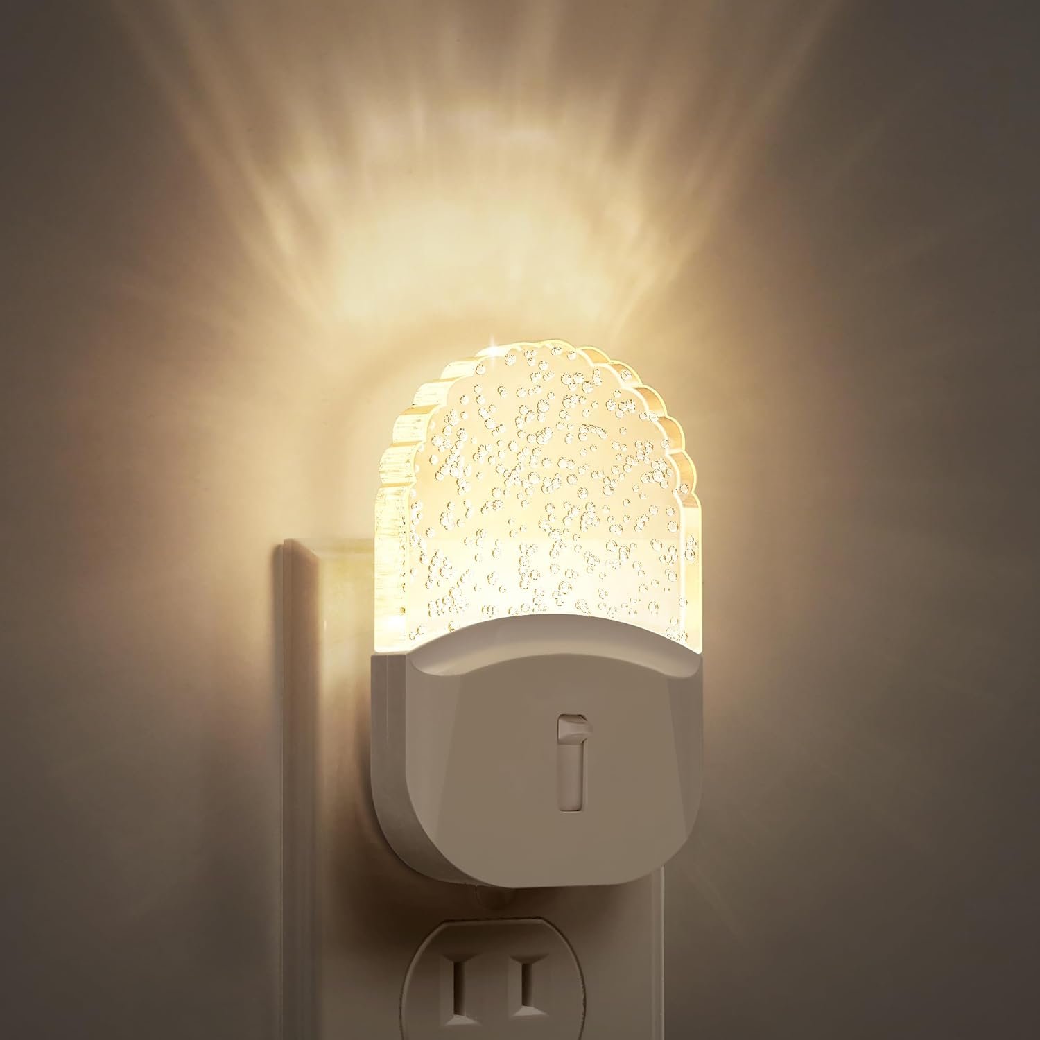 DORESshop LED Night Light, Baby Night Lights [2 Pack], Plug in Night Light with Auto Dusk to Dawn Sensor, Adjustable Brightness NightLight for Kids, Bathroom, Bedroom, Nursery Room, Soft White 3000k