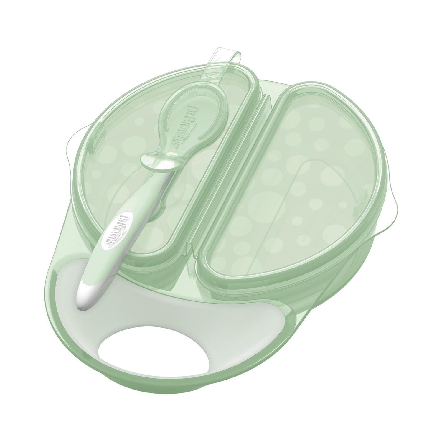 Dr. Brown’s Travel Fresh Bowl and Snap-in Spoon for Toddler Feeding On the Go, BPA-Free, 4m+ (Color May Vary)